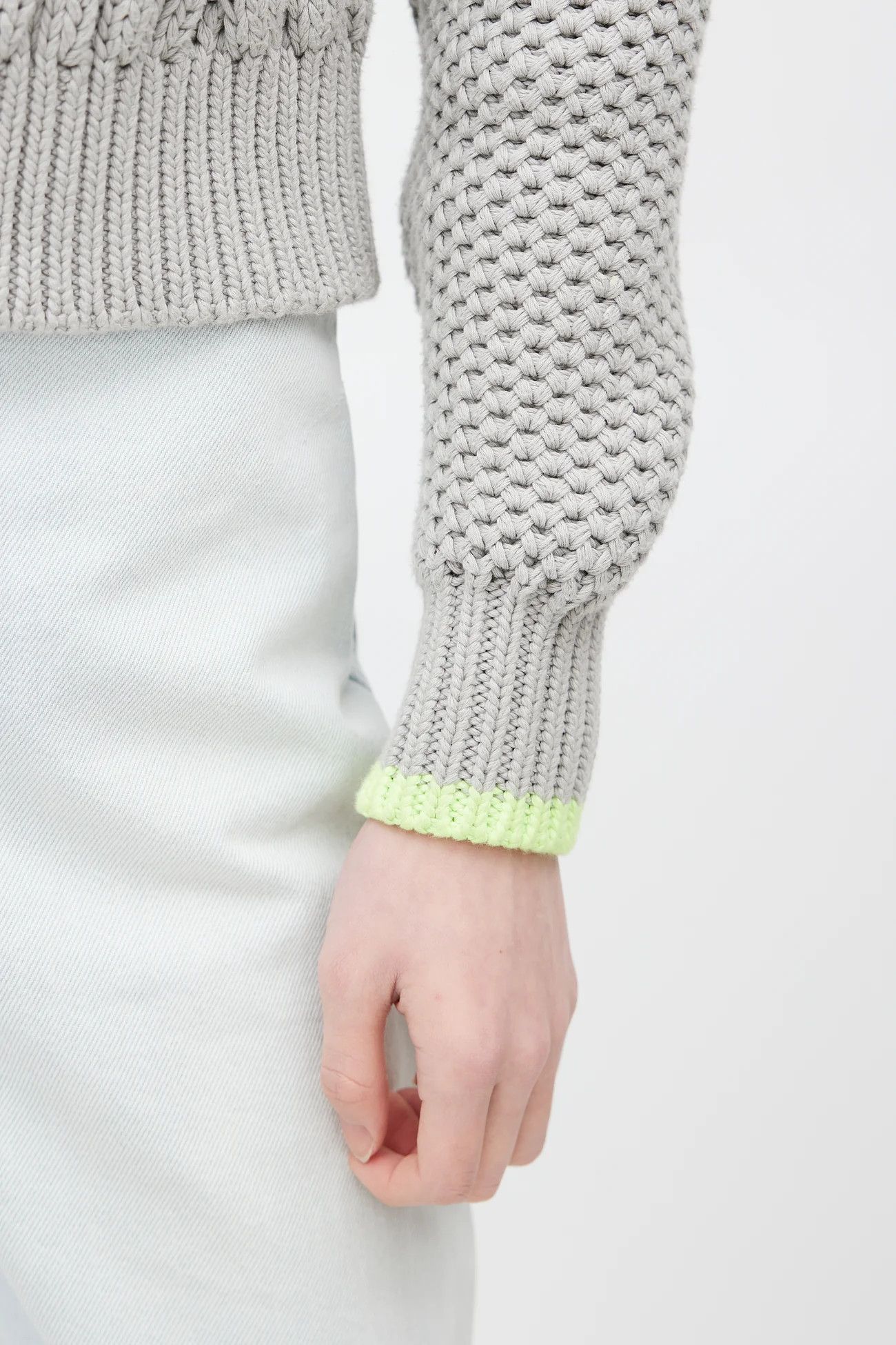 Maison Margiela FW15 MM6 CROPPED HEAVY CABLE KNIT PULLOVER SWEATER Size XS / US 0-2 / IT 36-38 - 6 Thumbnail
