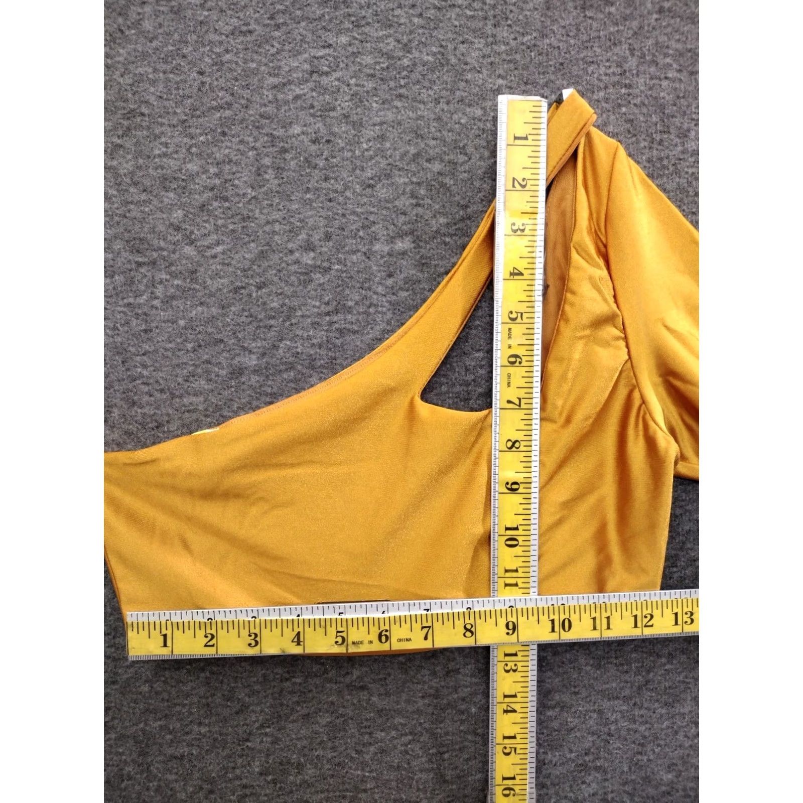 Soffe Codigo Crop Top Women's S Off Yellow One Shoulder Cut Out Top Size S / US 4 / IT 40 - 4 Thumbnail