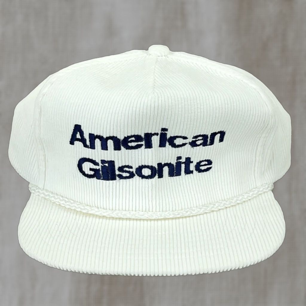 Vintage Vintage American Gilsonite Corduroy Trucker Hat Snapback Men Adjustable White 90s Retro Casual Size ONE SIZE - 1 Thumbnail