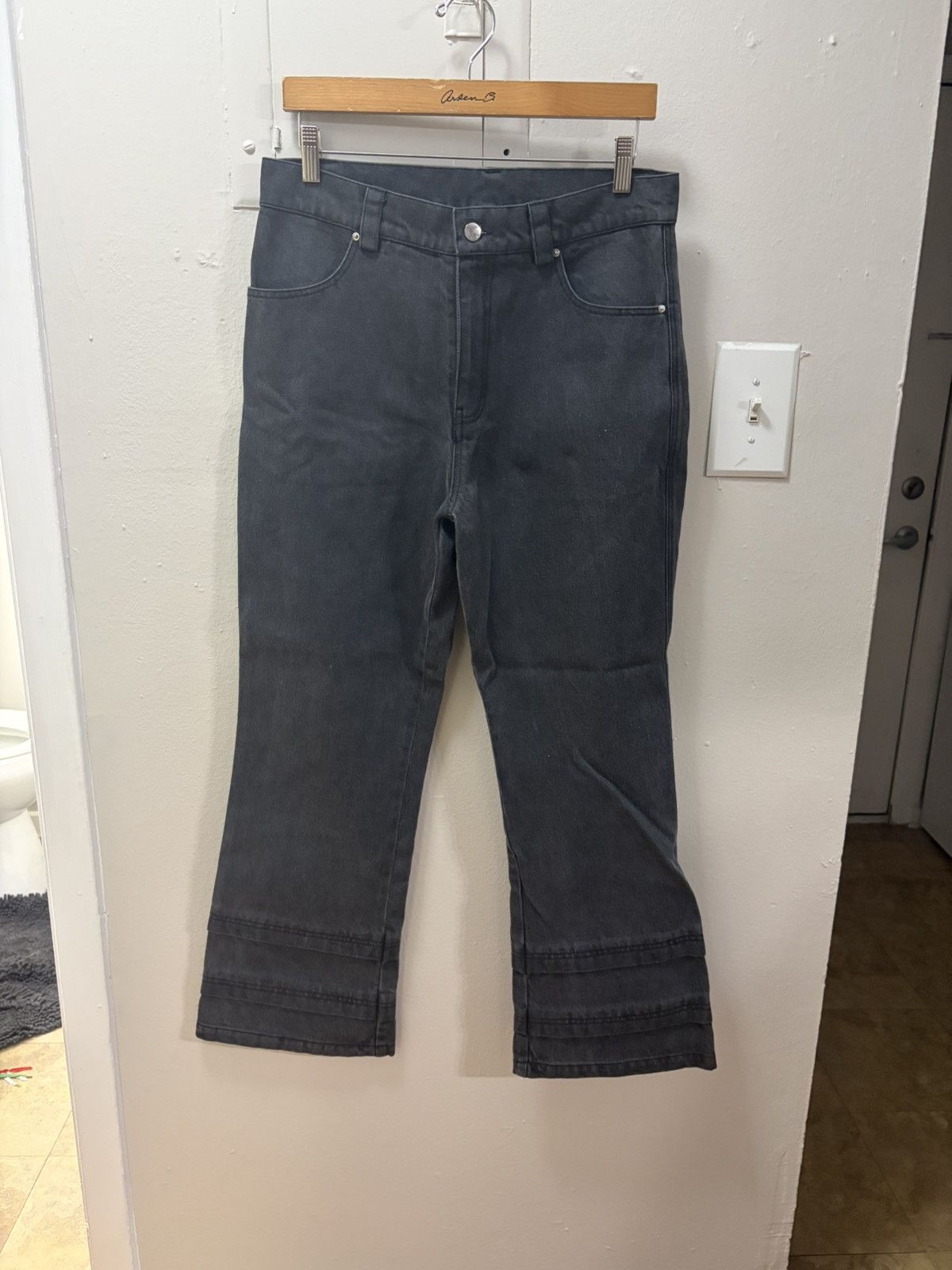 Other 1/1 Sample DAIN AYLOR 3-Layer Denim with Fringe Heart Logo Size US 30 / EU 46 - 1 Thumbnail