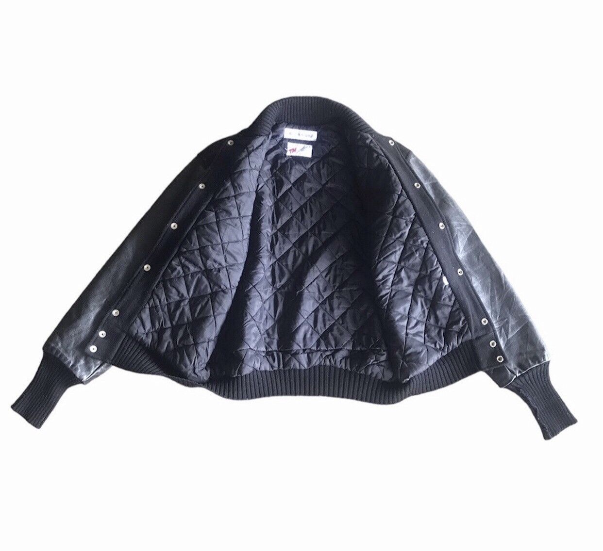 Other 🔥🔥🔥Vtg Wool Varsity sleeve leather Jacket Size US M / EU 48-50 / 2 - 10 Thumbnail