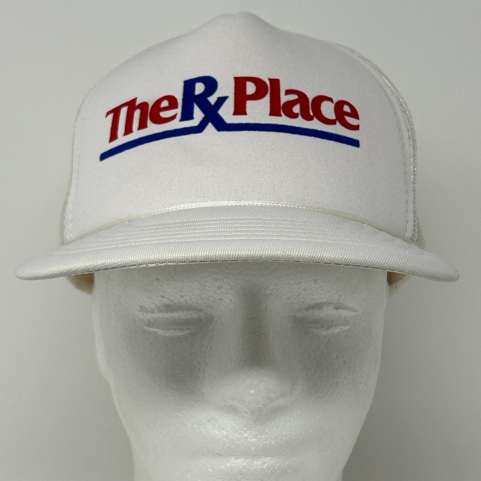 Other Vintage 80s The RX Place Drug Store Trucker Hat Cap White Size ONE SIZE - 2 Thumbnail