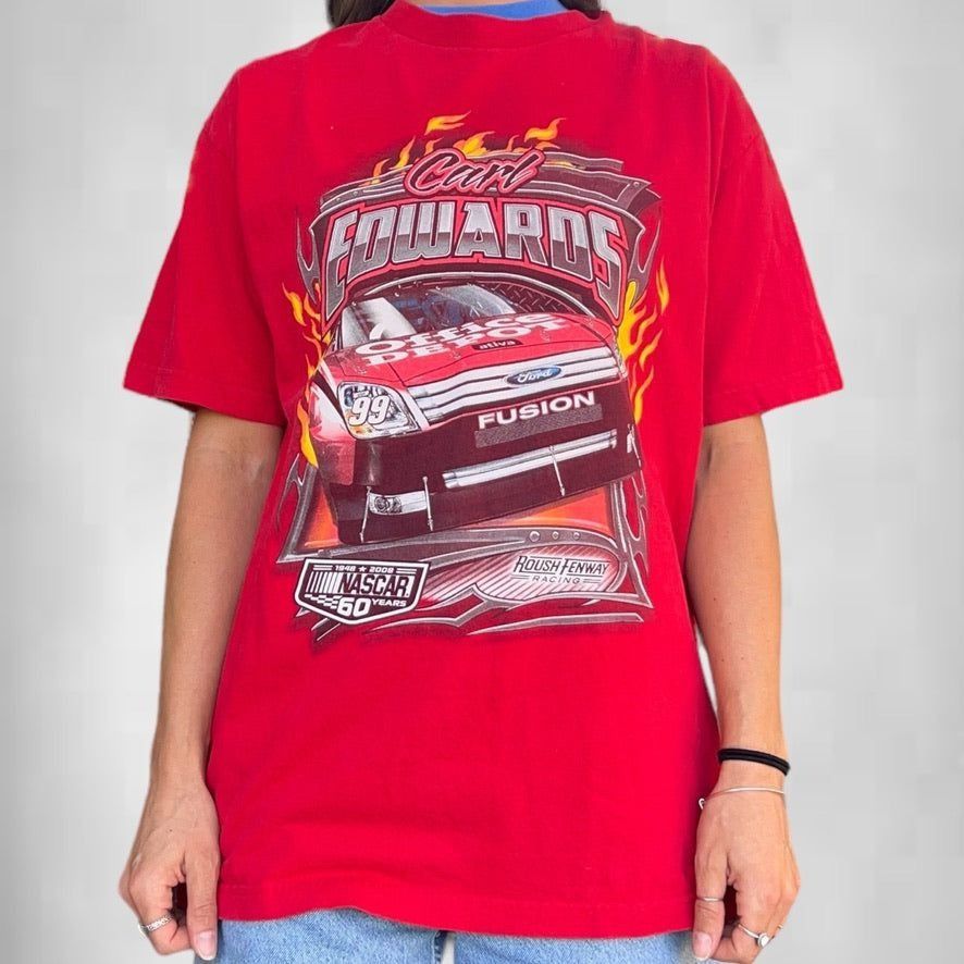 NASCAR × Vintage Vintage Y2K Nascar Carl Edwards 2008 Tee Size US L / EU 52-54 / 3 - 1 Thumbnail