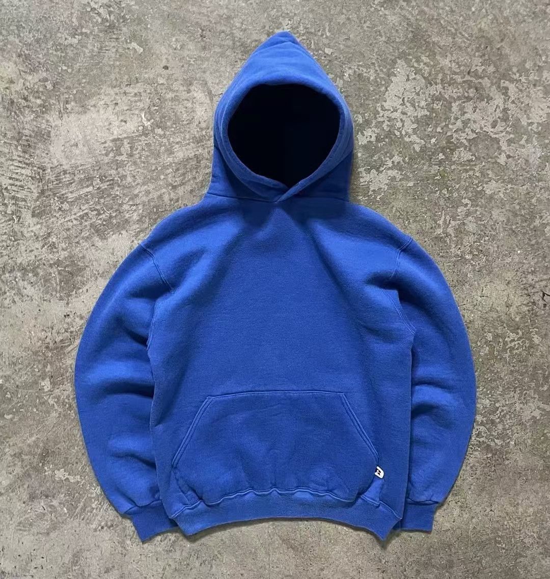 Japanese Brand × Vintage Dark blue washed retro casual versatile hoodie Size US L / EU 52-54 / 3 - 1 Thumbnail