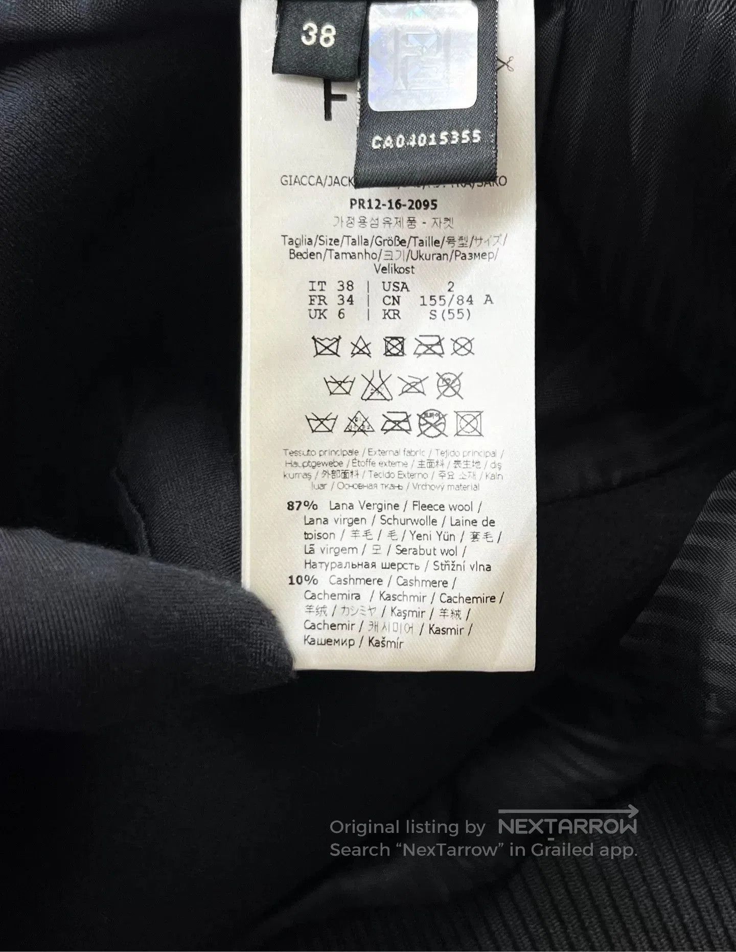 Fendi Fendi Black Monster Wool Leather Varsity Jacket. Size US M / EU 48-50 / 2 - 7 Thumbnail
