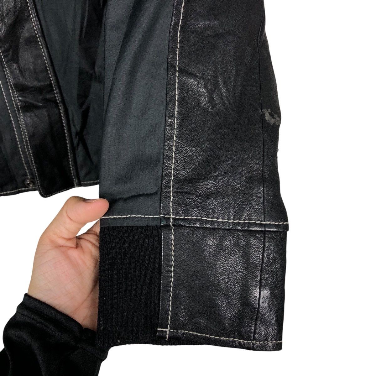 Japanese Brand 📌Cropped Biker Leather Jacket Comme Ca Du Mode Men Size US S / EU 44-46 / 1 - 16 Thumbnail