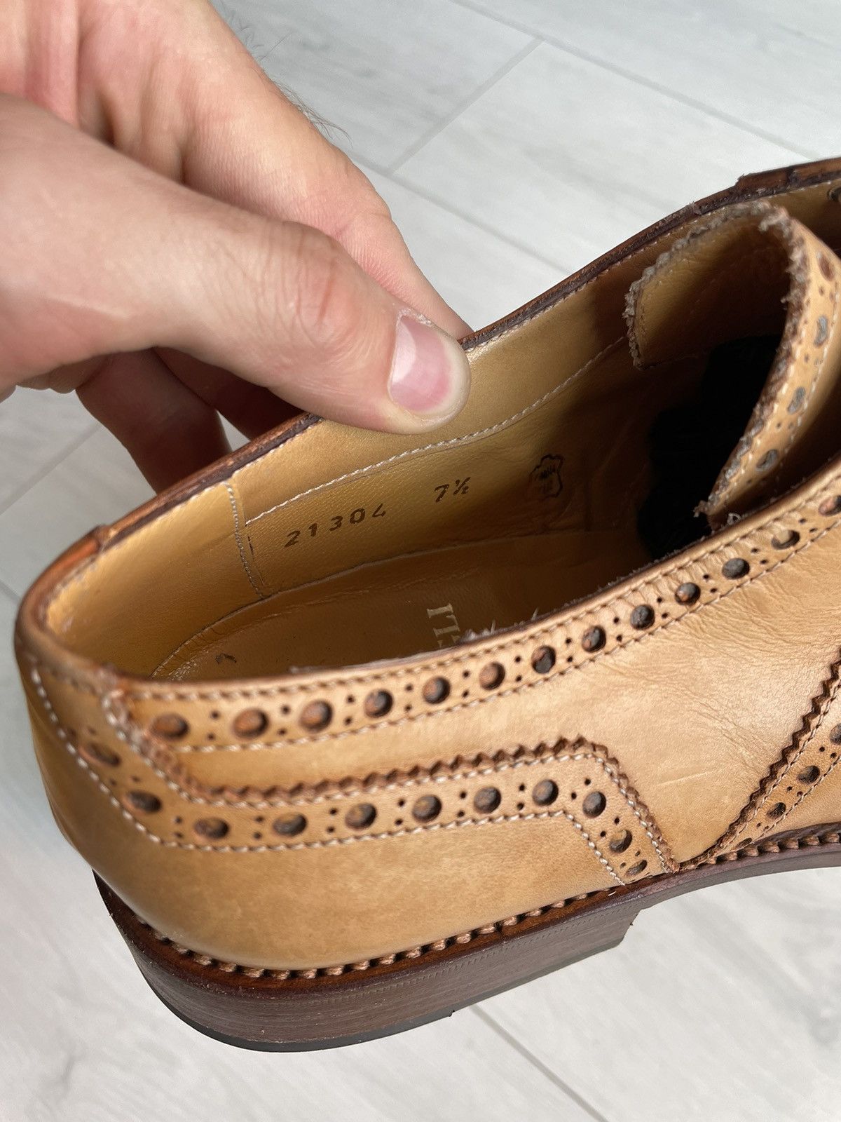 Bruno Magli BRUNO MAGLI SHOES MENS oxford brown dress shoes preppy Size US 7.5 / EU 40-41 - 12 Thumbnail