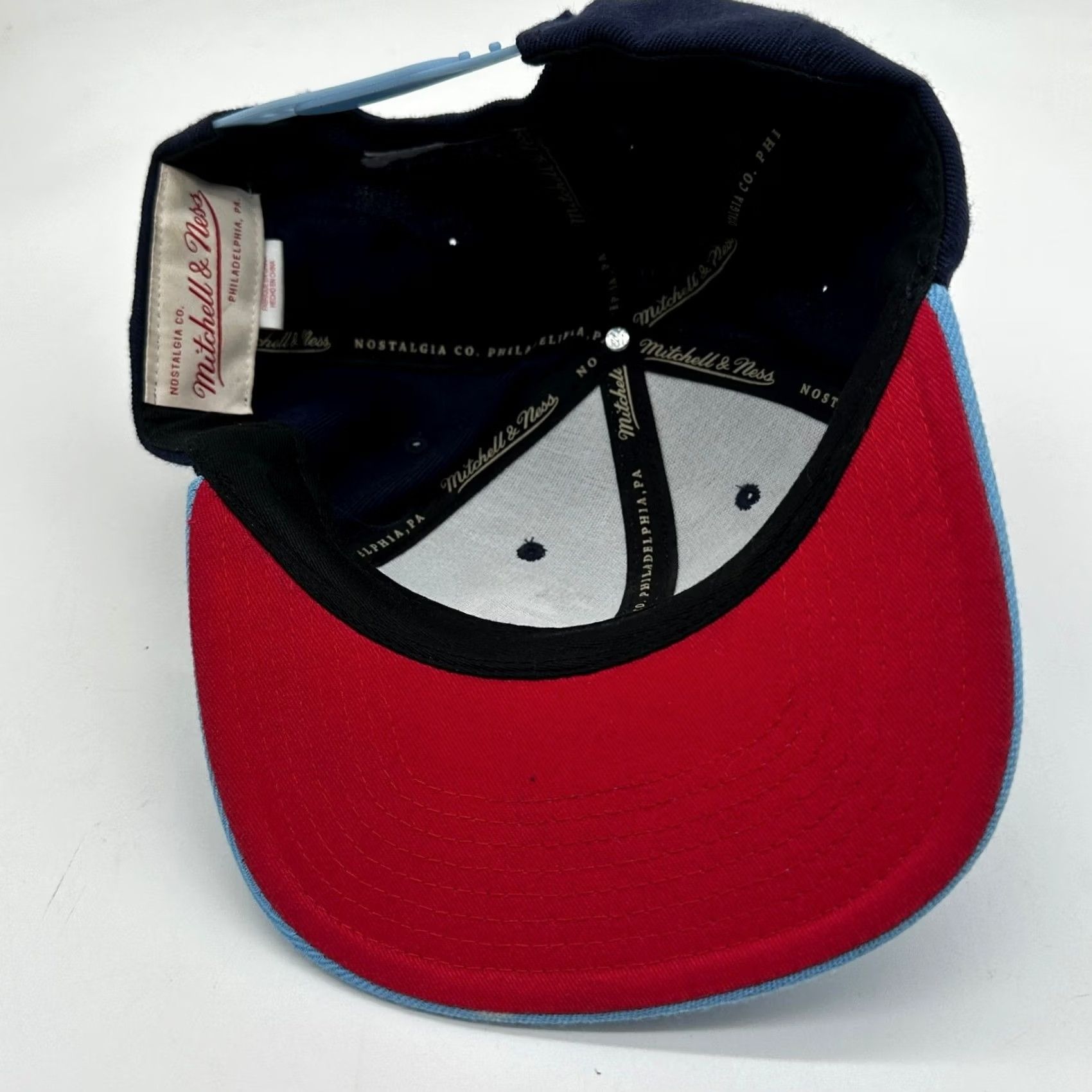 Mitchell & Ness Houston Rockets Mens Baseball Hats OS Blue Wool Blend Snap Back Mitchell Ness Size ONE SIZE - 3 Thumbnail