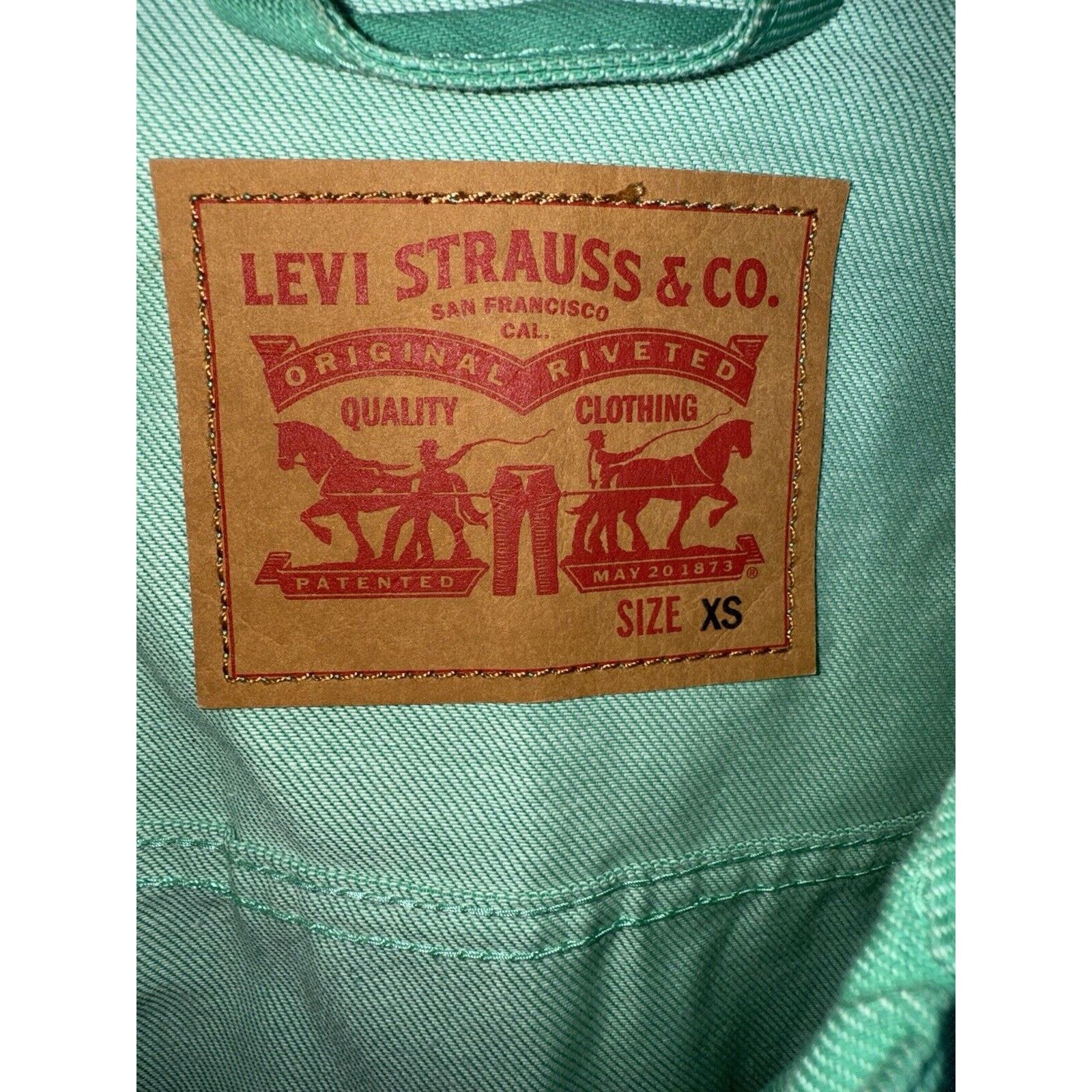 Levi's Levi’s Premium Original Trucker Jacket Green Womens XS Denim Size XS / US 0-2 / IT 36-38 - 6 Thumbnail