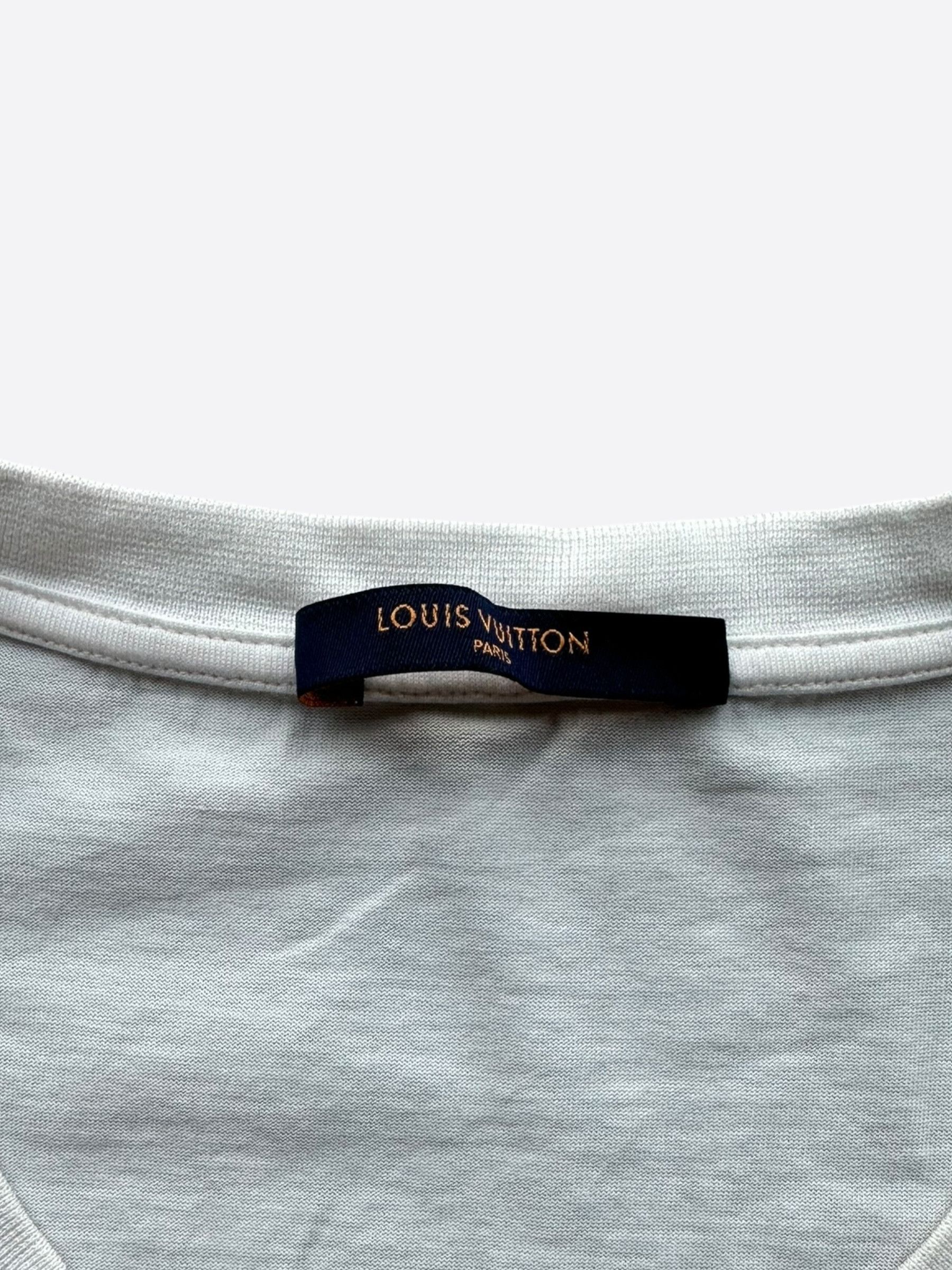 Louis Vuitton Louis Vuitton White Mini Embroidered Logo Classic T-Shirt Size US XXL / EU 58 / 5 - 4 Thumbnail