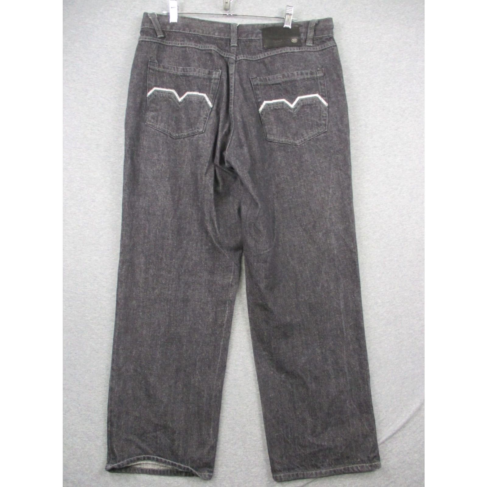 Ecko Unltd. VINTAGE ECKO UNLTD Jeans Baggy Fit Hip Hop Wide Leg Black Streetwear 36 Mens Jeans 36 Black 90s Festival Hip Hop Logo Retro Streetwear Size US 36 / EU 52 - 2 Thumbnail