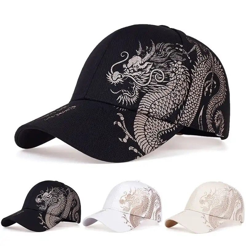 Designer × Other Unisex Golden Dragon Printing Snapback Baseball Caps Size ONE SIZE - 1 Thumbnail