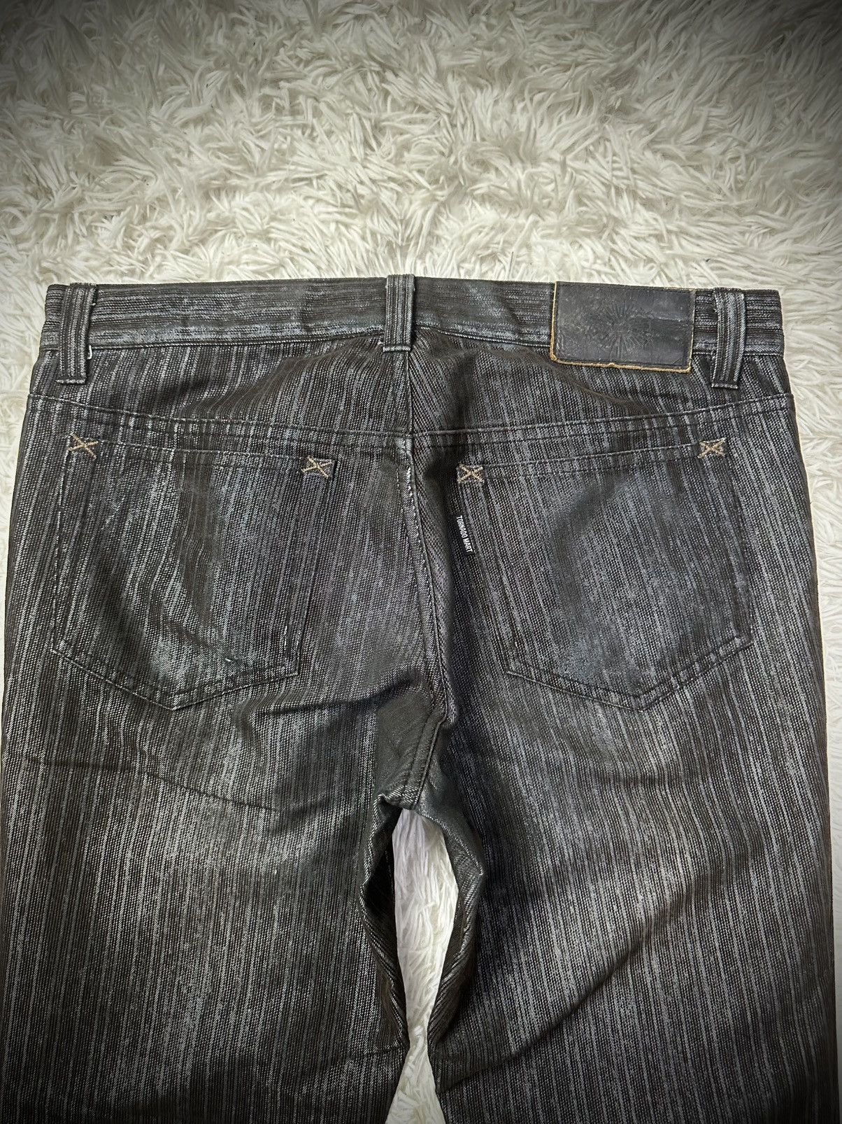 Tornado Mart 💥rare💥 TORNADO MART stripe flare punk jeans Size US 31 - 6 Thumbnail