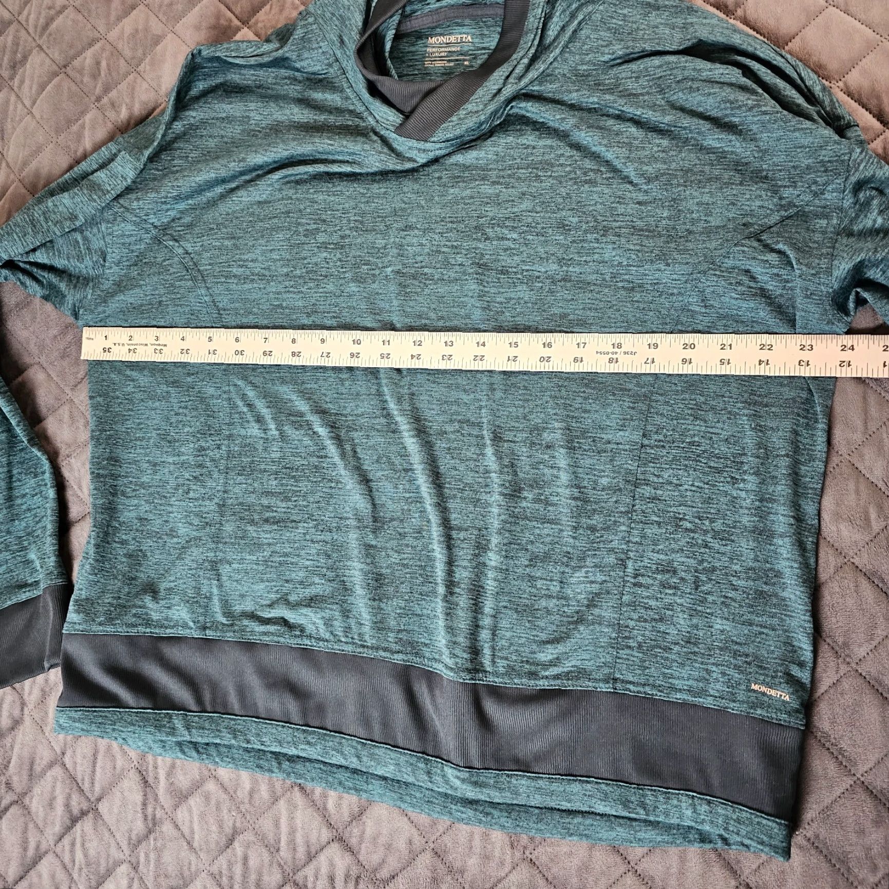 Vintage Mondetta Hoodie Adult XL Green Black Heather Performance Luxury Women's Size XL / US 12-14 / IT 48-50 - 5 Thumbnail