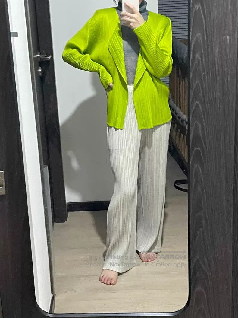 Issey Miyake Issey Miyake Fruit Green Cardigan Size XL / US 12-14 / IT 48-50 - 6 Thumbnail