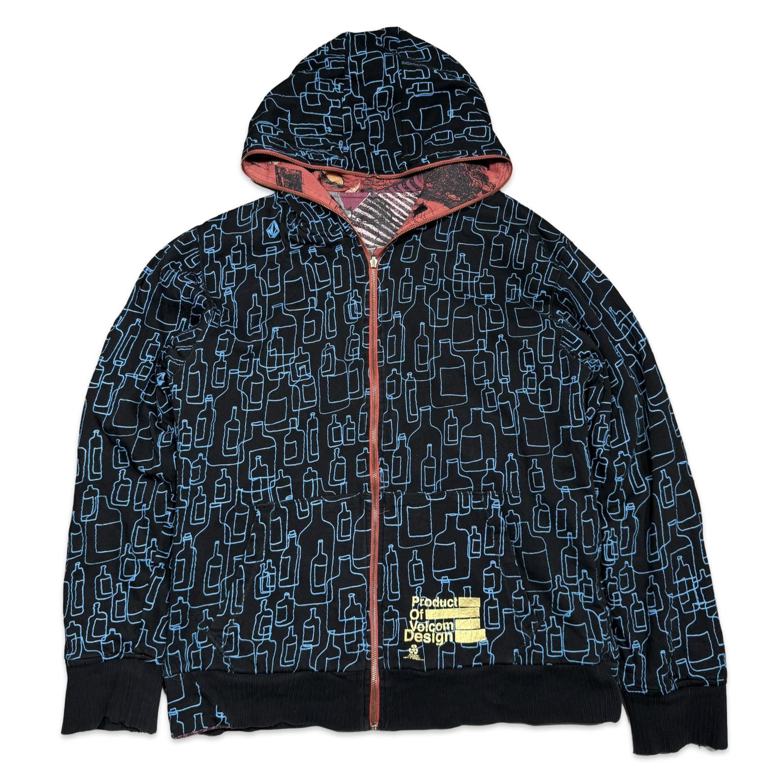 Volcom Volcom Y2K Reversible Grunge Skater Hoodie Sweatshirt Size US XL / EU 56 / 4 - 3 Thumbnail