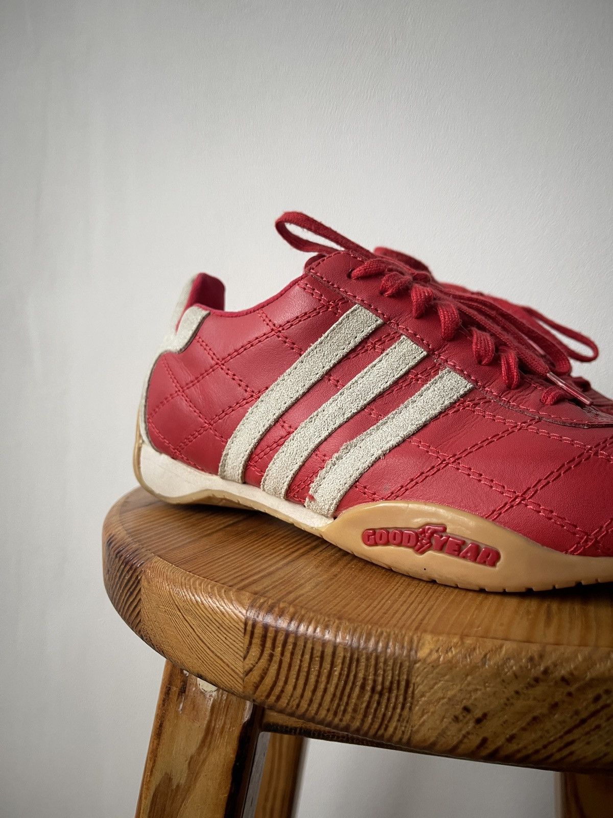 Adidas Vintage Adidas Tuscany Goodyear Racing Shoes Red US5/UK4.5 Size US 5 / IT 35 - 3 Thumbnail