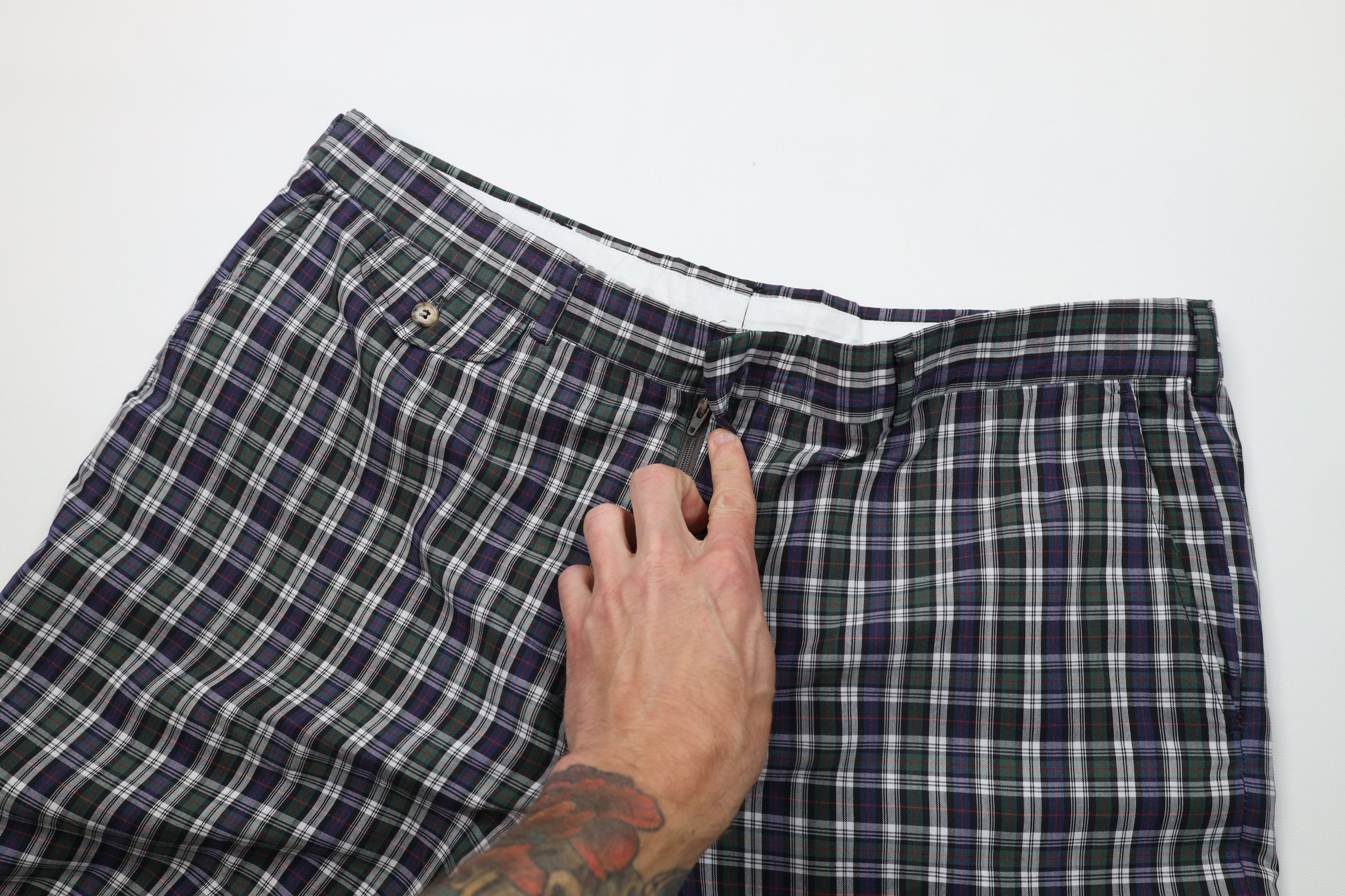 Orvis Vintage 70s Orvis Wide Leg Chino Pants Plaid Cotton USA Size US 38 / EU 54 - 7 Thumbnail