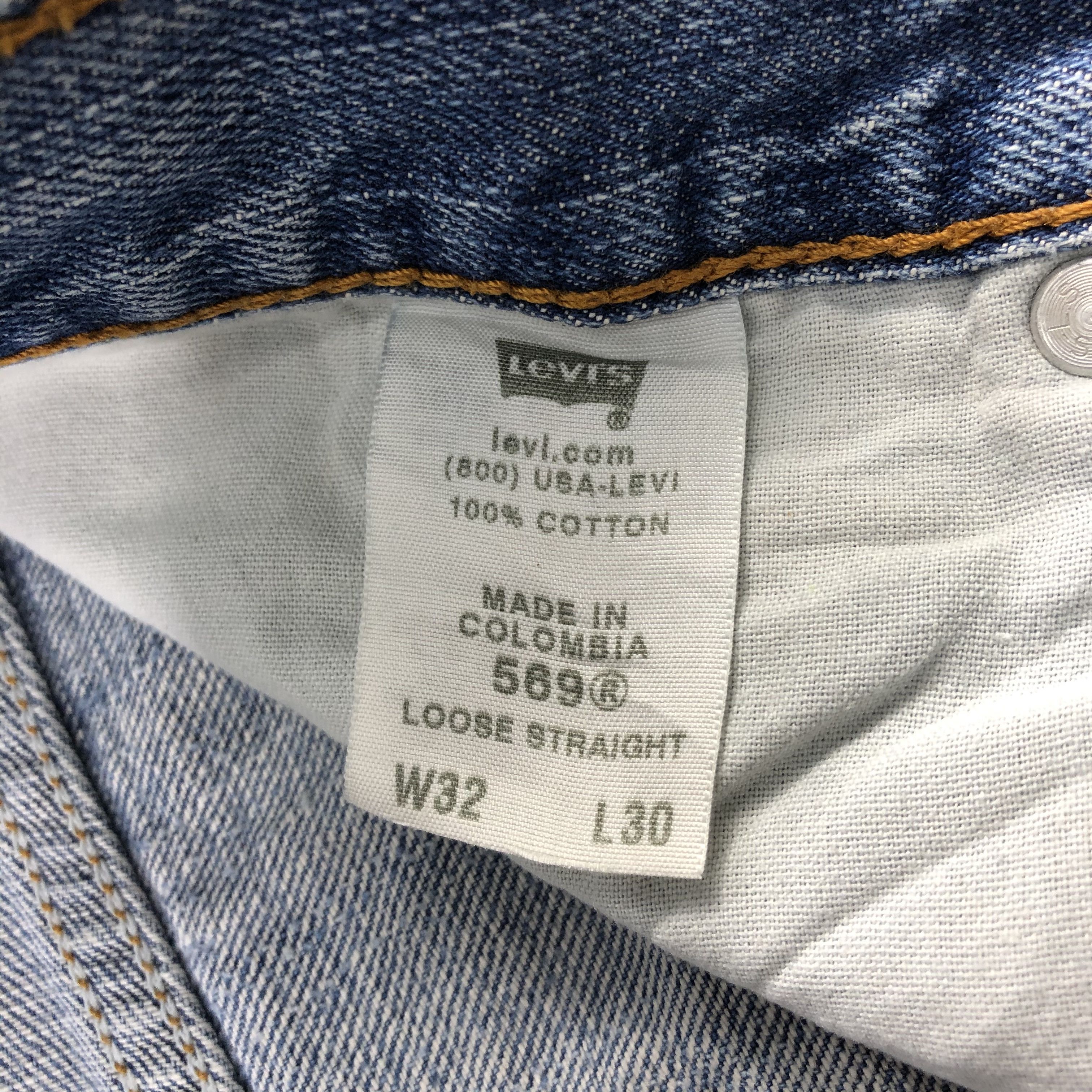 Levi's Vintage Blue Wash Levis 569 Jeans-J1697 Size US 34 / EU 50 - 16 Thumbnail