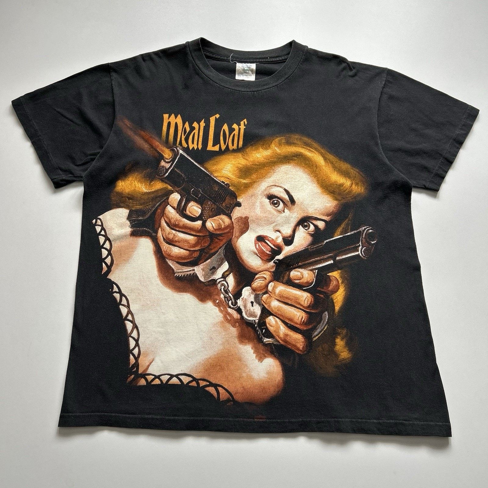 Band Tees × Vintage Vintage Meat Loaf T Shirt Large Black 1996 90s Tour Graphic Size US L / EU 52-54 / 3 - 1 Thumbnail
