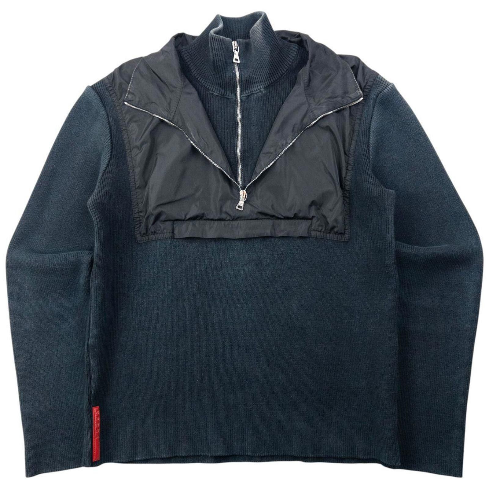 Prada Vintage 2000s Prada Sport Layered Q Zip Jumper Womens S Size US S / EU 44-46 / 1 - 2 Thumbnail