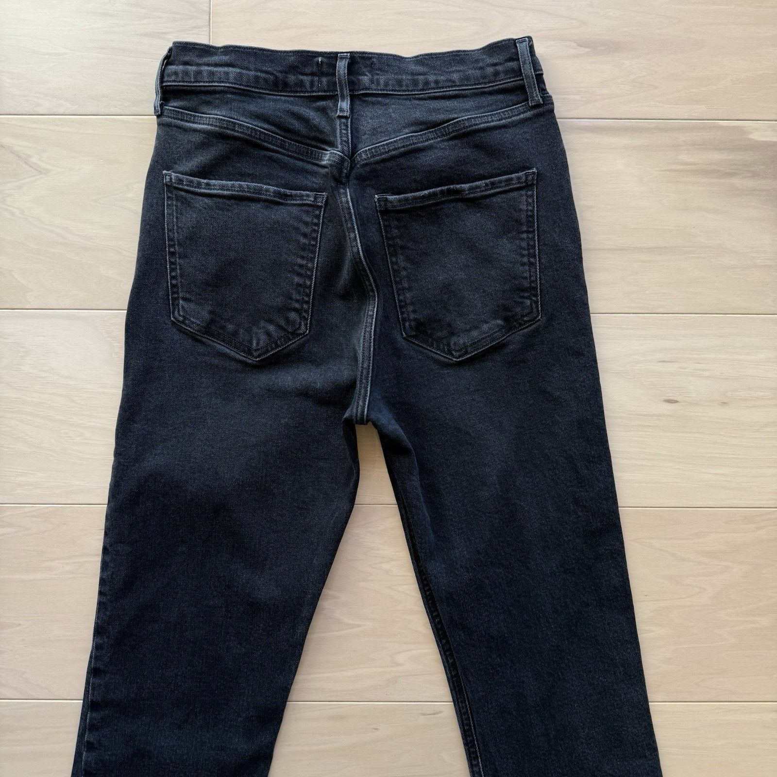 Agolde Agolde Riley Crop Jeans Women's 28 Black High Rise Glam Boho Size 28" / US 6 / IT 42 - 7 Thumbnail