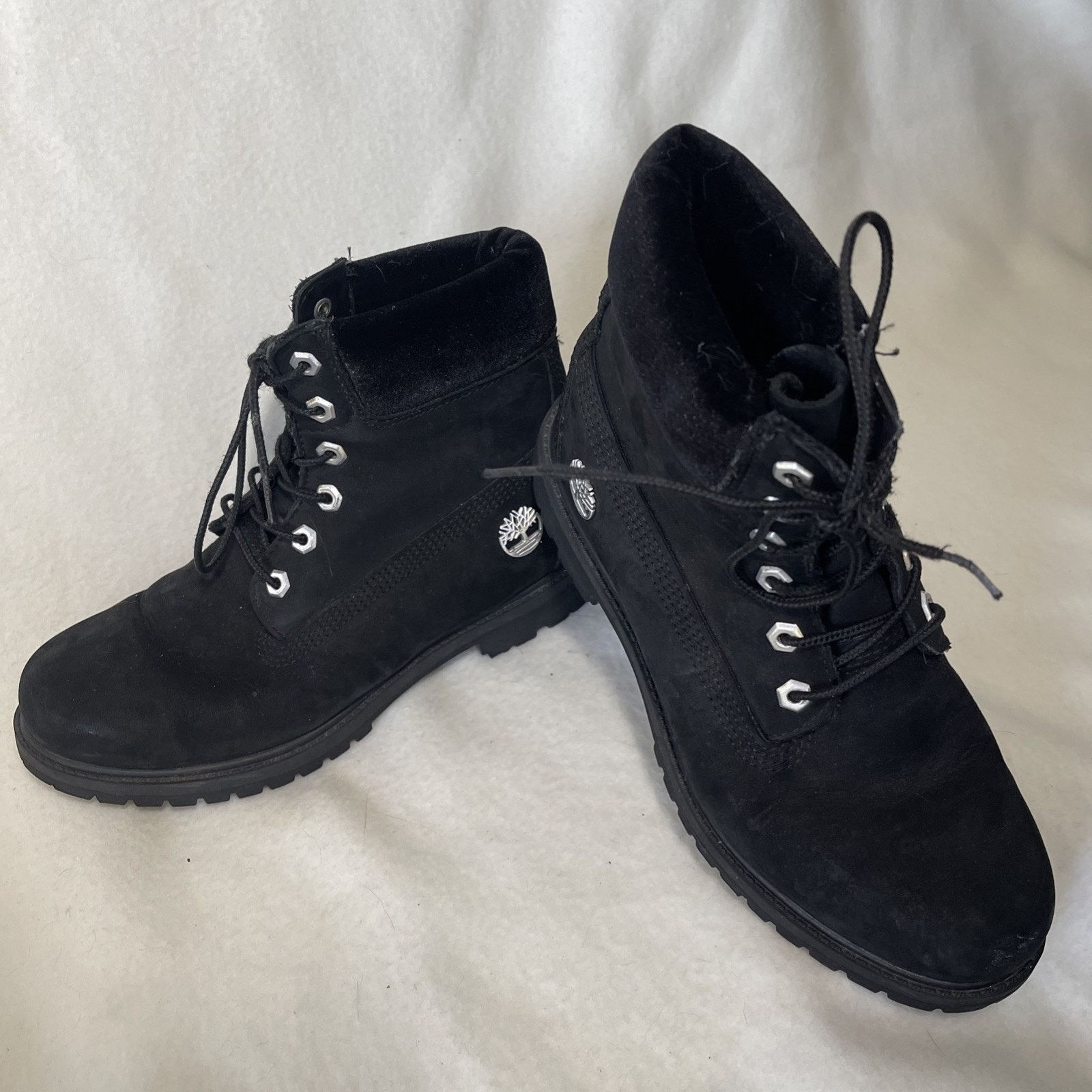 Timberland Timberland Women's Size 8 Black Nubuck Leather Boots , EUC! Size US 8 / IT 38 - 2 Thumbnail
