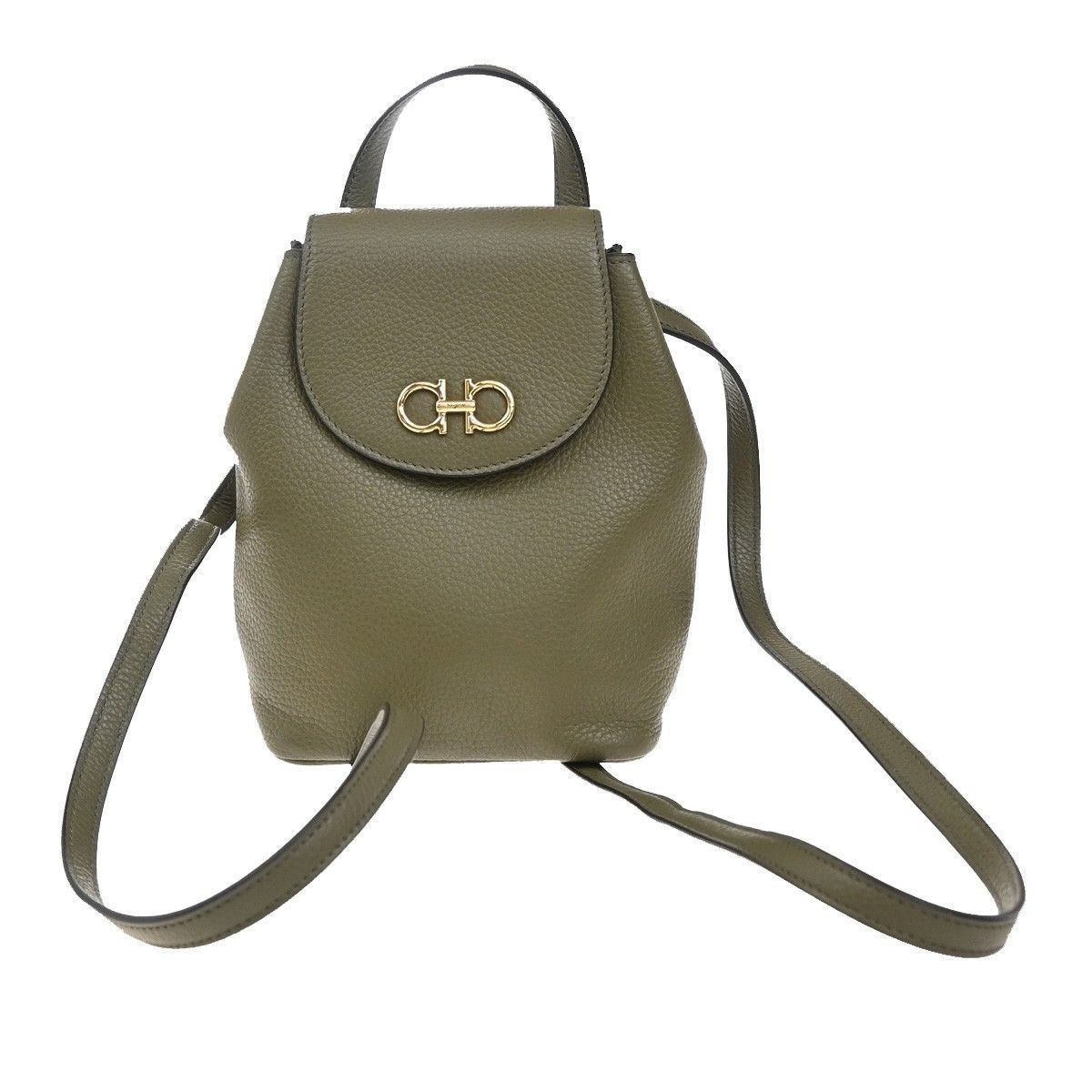 Salvatore Ferragamo Salvatore Ferragamo Gancini Backpack Leather Size ONE SIZE - 1 Thumbnail
