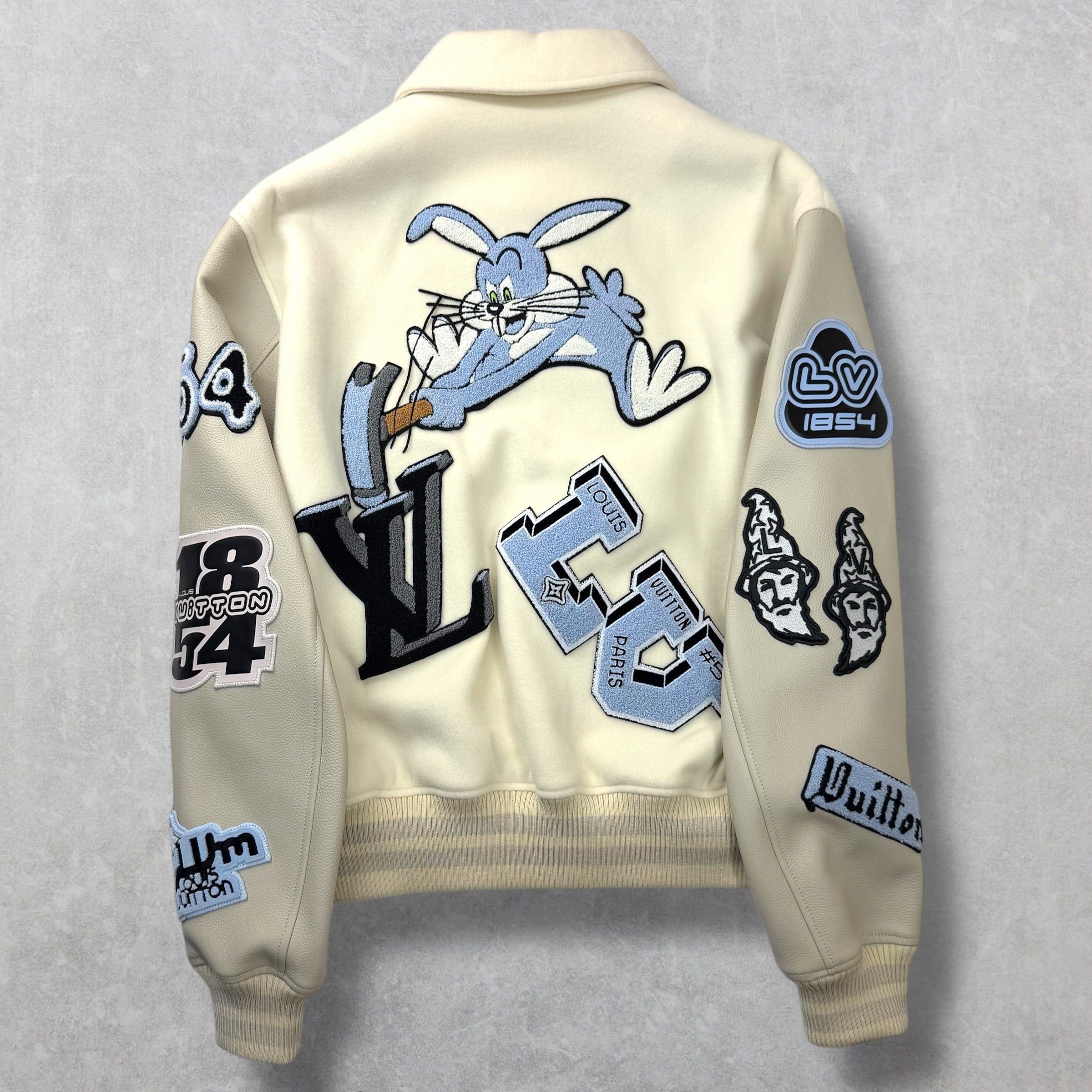 Louis Vuitton Louis Vuitton Bunny Milky White Varsity Jacket 50 (L) Size US L / EU 52-54 / 3 - 2 Thumbnail