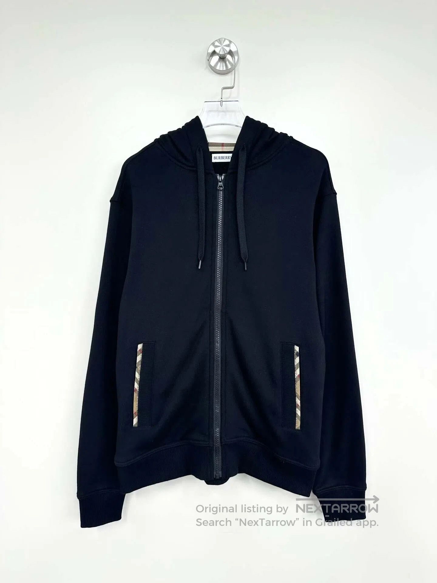 Burberry Burberry Black Pocket Plaid Hooded Zip-up Jacket| Size XS / US 0-2 / IT 36-38 - 1 Thumbnail