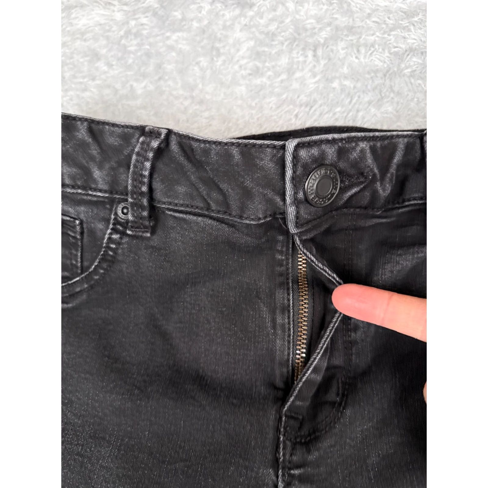 Vintage Maurices Jeans Womens Slim Skinny Mid Rise Black Cotton Blend 27x26 5-Pocket Denim Size 27" / US 4 / IT 40 - 5 Thumbnail