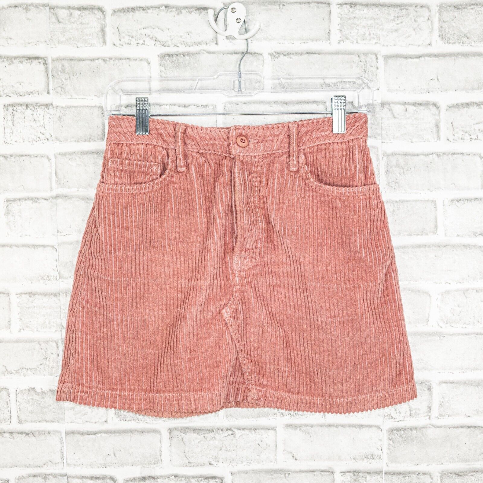 GRLFRND GRLFRND Corduroy Zamira Skirt Last Rose Pink size 26 Size 26" / US 2 / IT 38 - 6 Thumbnail