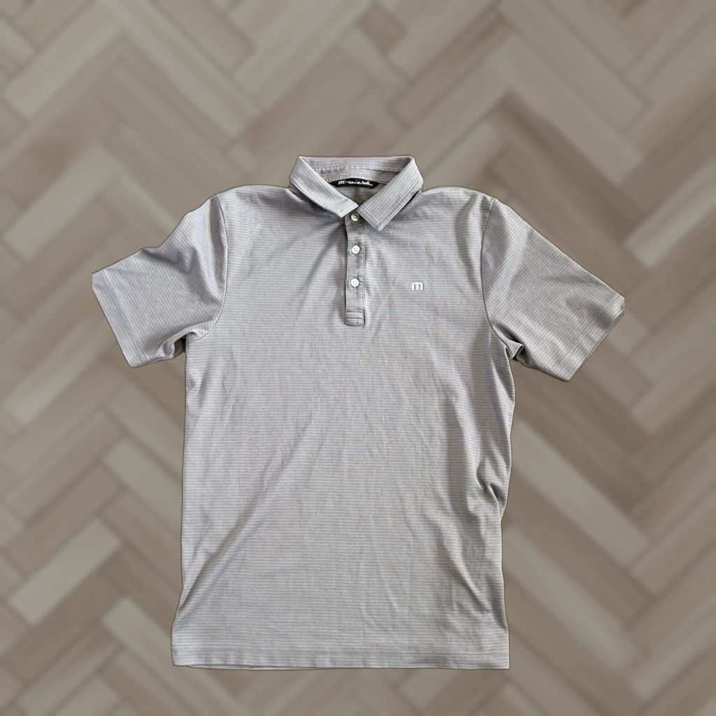 TravisMathew Travis Mathew Polo Shirt Mens Small Purple Golf Polo Short Sleeve Solid Mauve Knit Polyester Stretch Regular Fit Casual Size US S / EU 44-46 / 1 - 1 Thumbnail