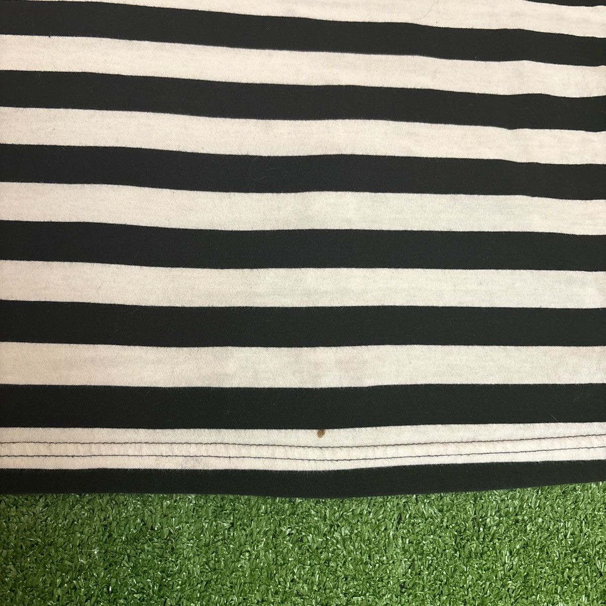Divided Men’s Black/White Embroidered ‘Satisfied’ Striped Tee Size US L / EU 52-54 / 3 - 5 Thumbnail