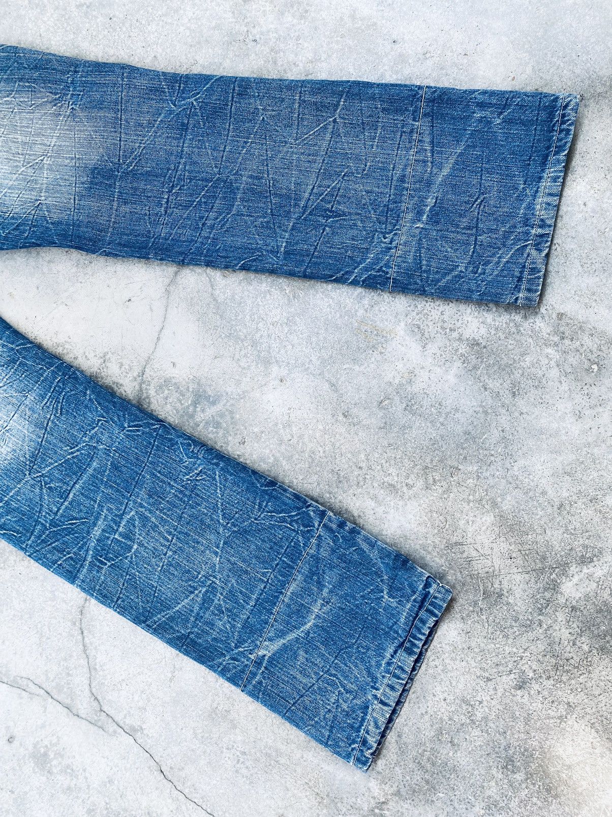 Vintage Vintage Roddle Double Waist Flared Distressed Denim Size US 35 - 11 Thumbnail