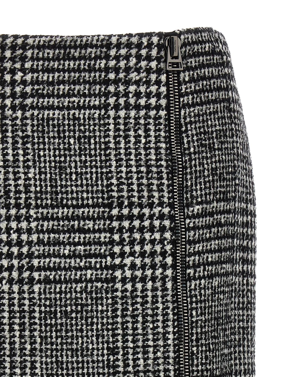 Tom Ford o1w1db10225 GC5693 Midi Skirt in White Black Size 30" / US 8 / IT 44 - 3 Thumbnail