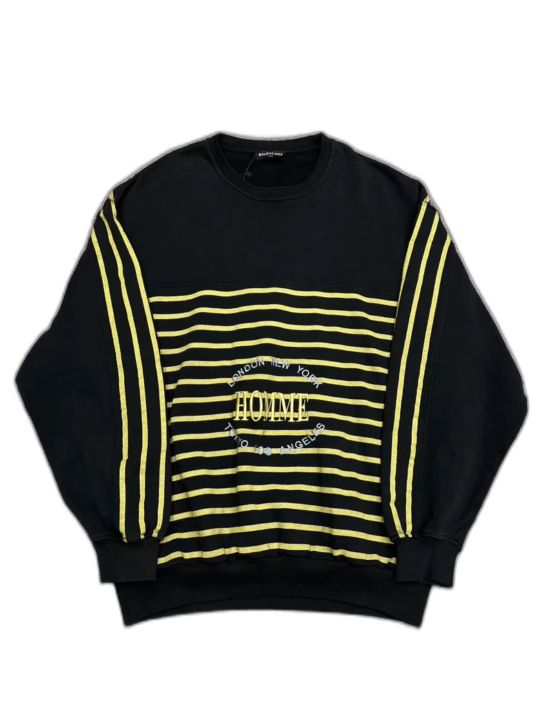 Balenciaga Striped Letter Sweatshirt