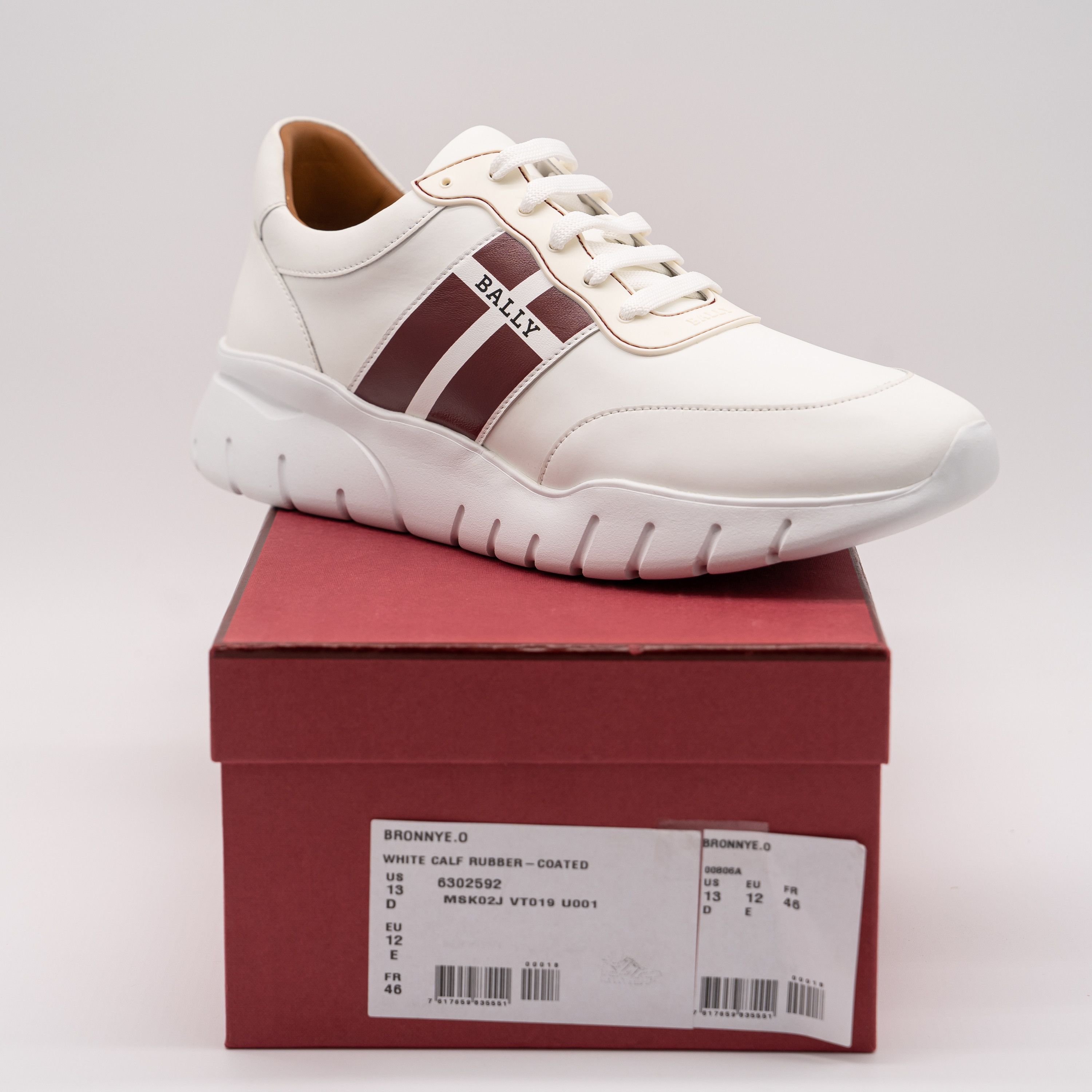 Bally 13 Bally Bronnye White Red Sneakers Leather Size US 13 / EU 46 - 11 Thumbnail