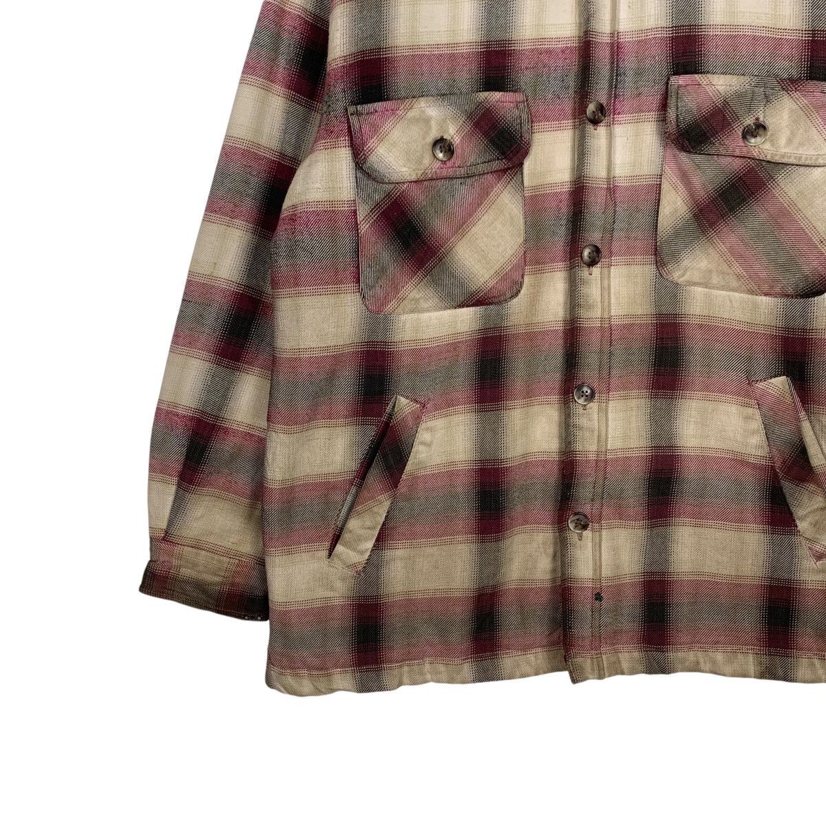 Flannel TRAY-UP Shadow Plaid Work Flannel Jacket #2149-C95 Size US L / EU 52-54 / 3 - 3 Thumbnail
