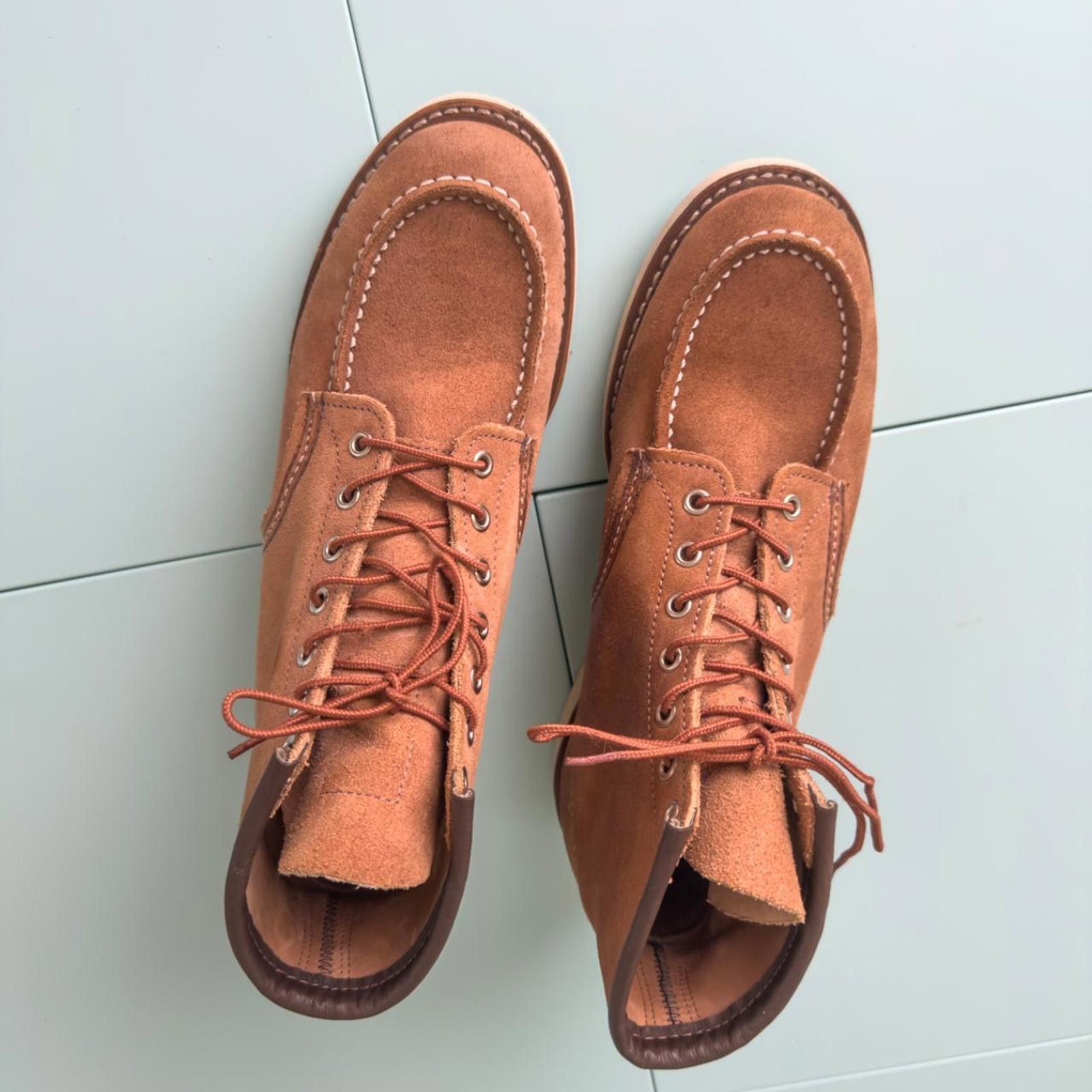 Red Wing RED WING HERITAGE MENS MOC BOOT - DUSTY ROSE ABILENE SIZE 10 Size US 10 / EU 43 - 3 Thumbnail