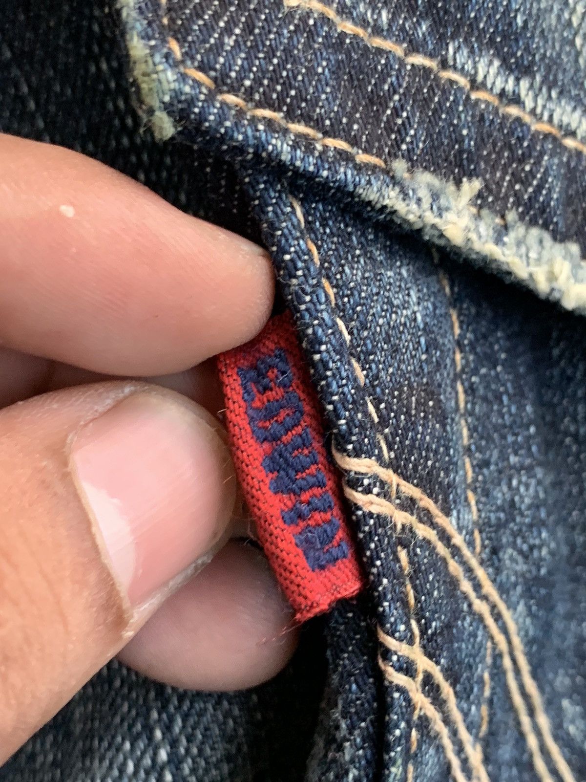 Edwin × Japanese Brand × Vintage Edwin Denim Blue Trip 503 Vintage Size US 34 / EU 50 - 16 Thumbnail