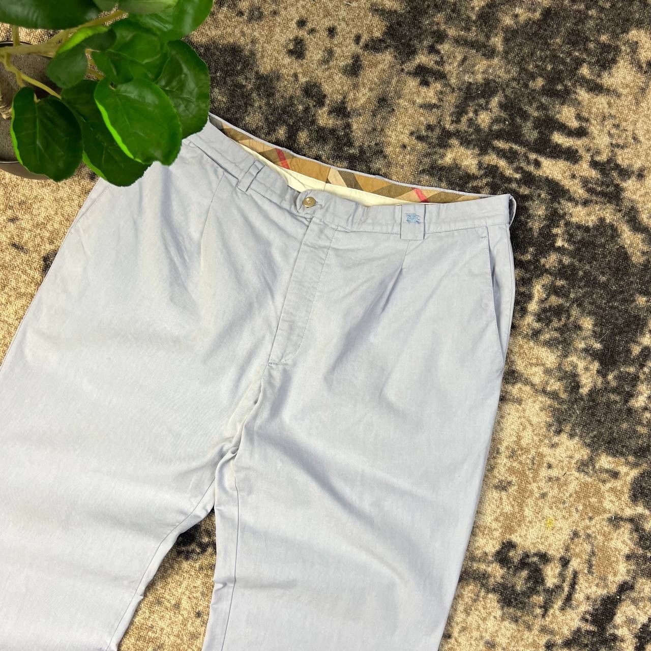Burberry Burberry Luxury Baby Blue Chino Pants Old Money Style Size US 36 / EU 52 - 3 Thumbnail