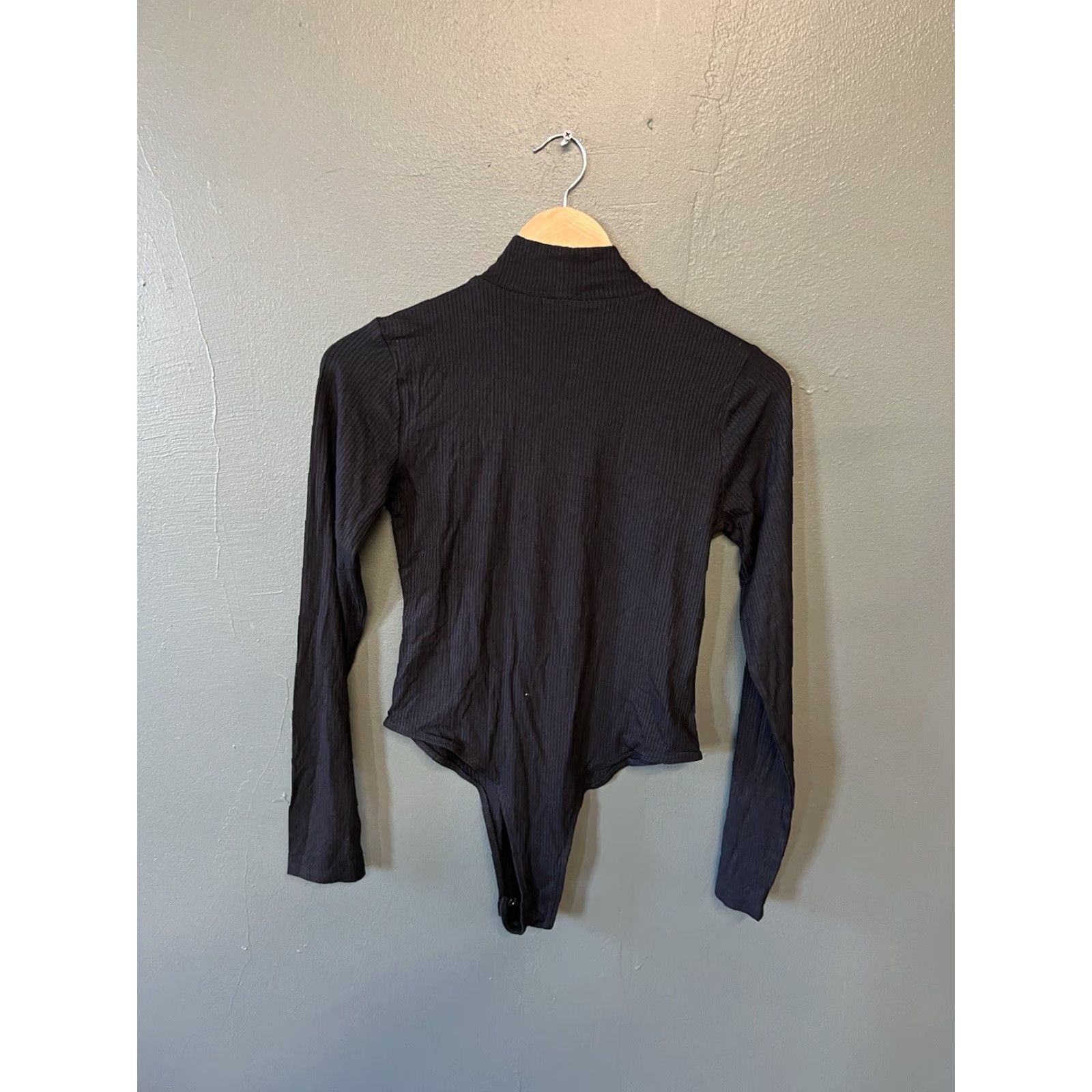 Fashion Nova VINTAGE Fashion Nova Womens Black Long Sleeve Turtleneck Bodysuit Size L NWT Size L / US 10 / IT 46 - 2 Thumbnail