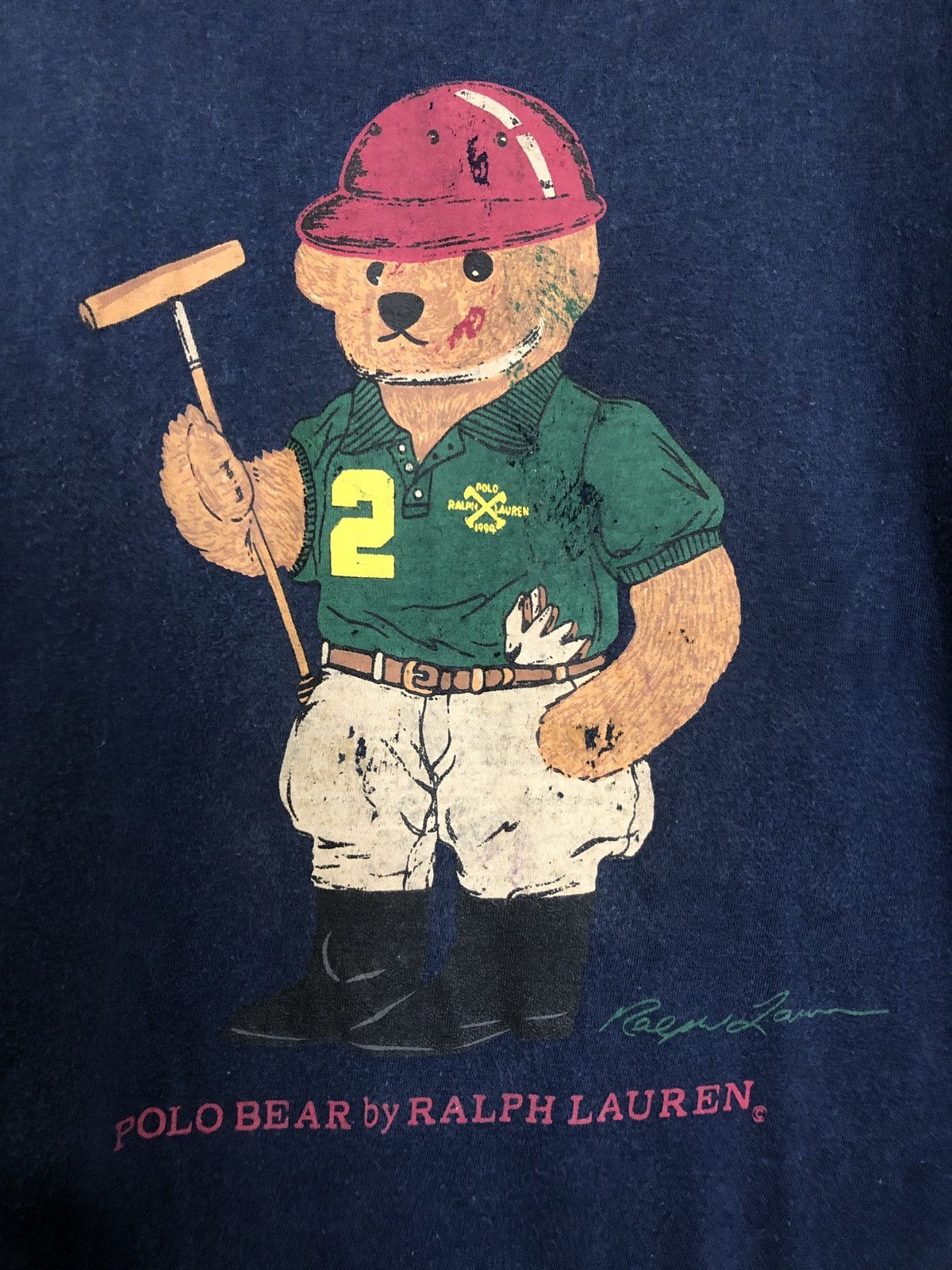 Vintage Vintage 90s Polo Bear Ralph Lauren T-Shirt Size US M / EU 48-50 / 2 - 2 Thumbnail