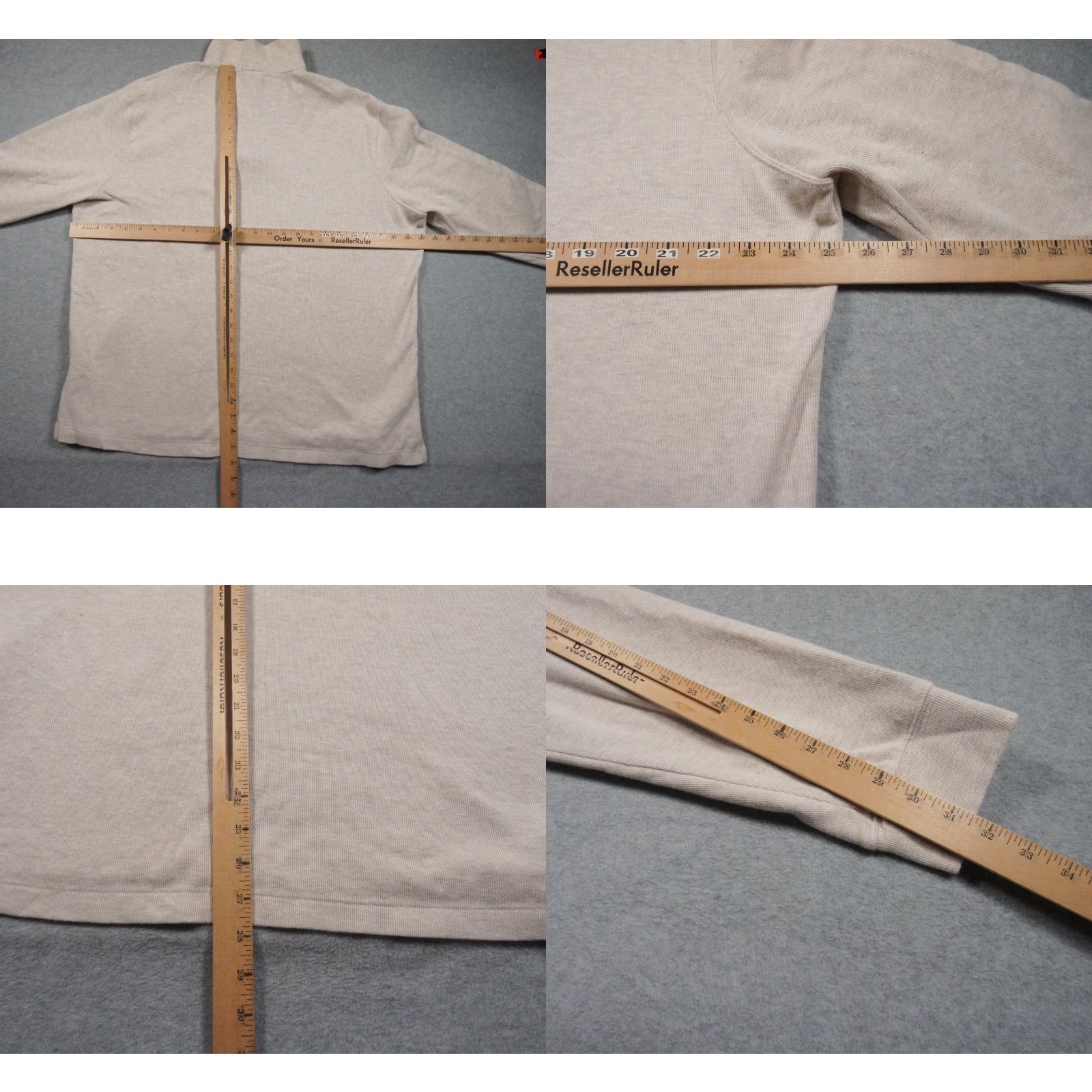 Polo Ralph Lauren VINTAGE Polo Ralph Lauren Sweater Shirt Mens XL Beige 1/4 Zip Pullover Estate Rib Preppy Mens Size US XL / EU 56 / 4 - 8 Thumbnail