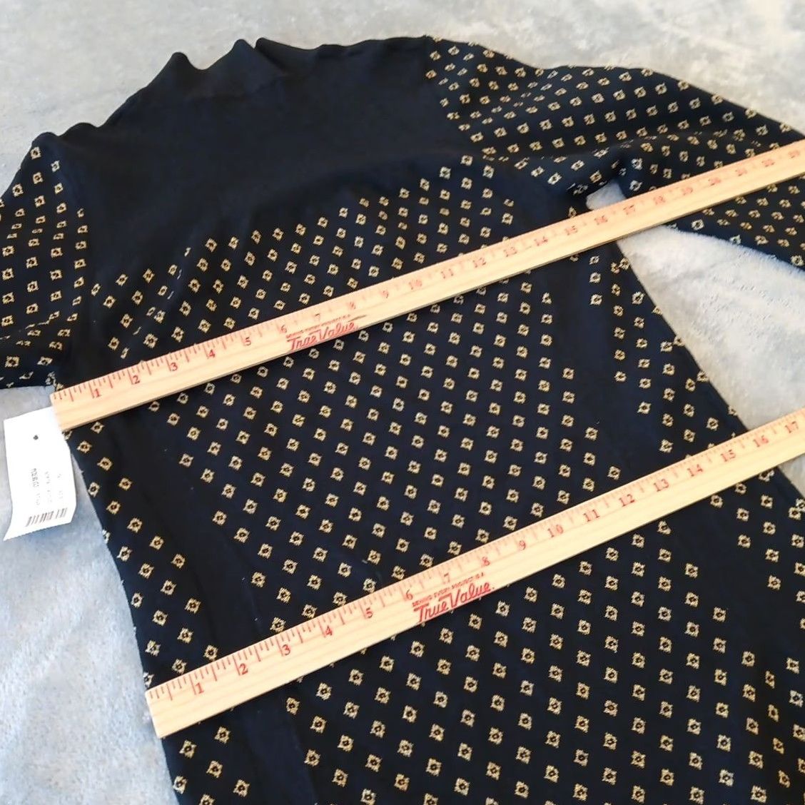 Nicole Miller Nicole Miller Sheath Dress XL Black Geometric Midi Long Sleeve Pullover New Size XL / US 12-14 / IT 48-50 - 7 Thumbnail