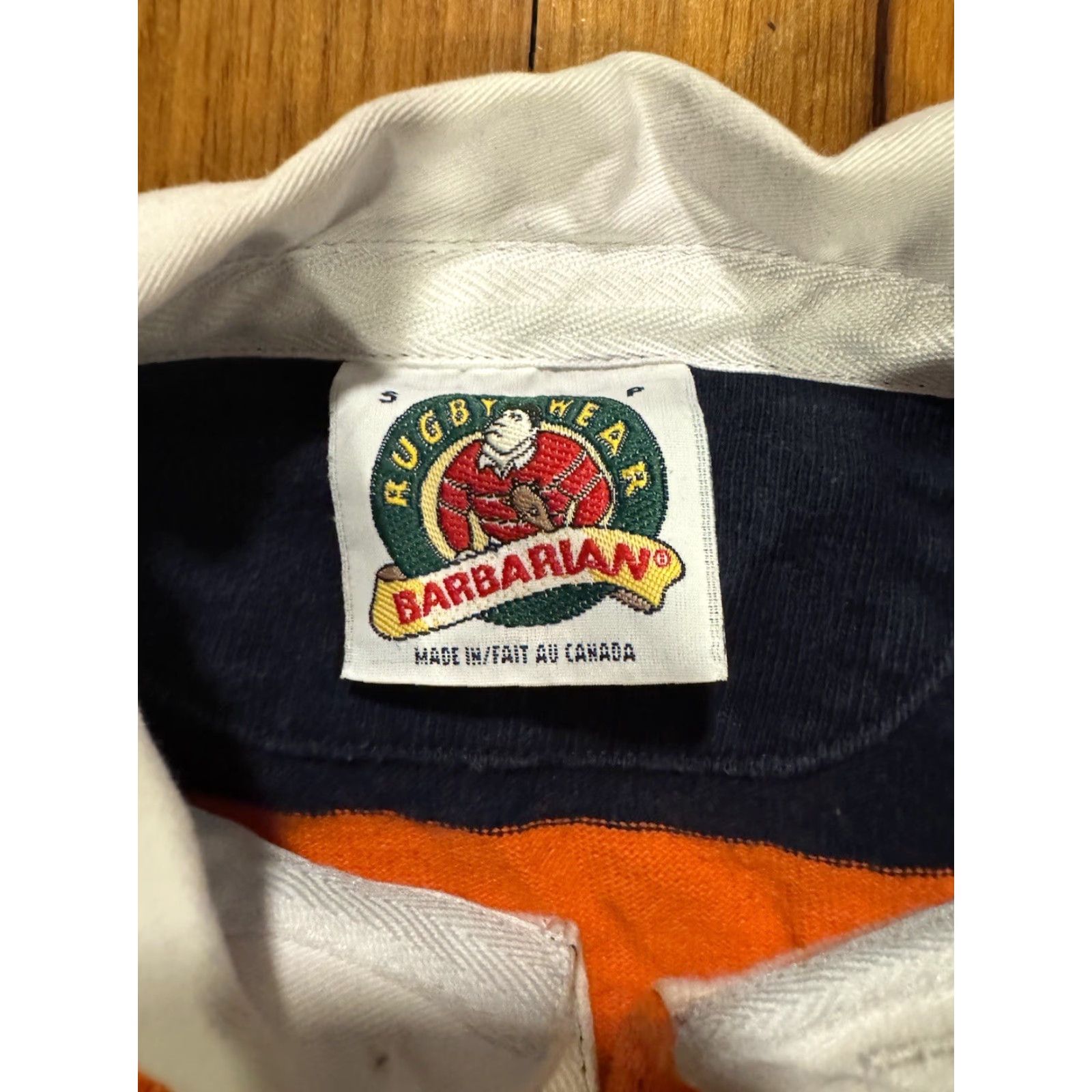 Barbarian VINTAGE Barbarian New York Rugby Club NYRC Polo Long Sleeve Size S Regular Men Orange/Blue Rugby School Canada Made Size US S / EU 44-46 / 1 - 6 Thumbnail
