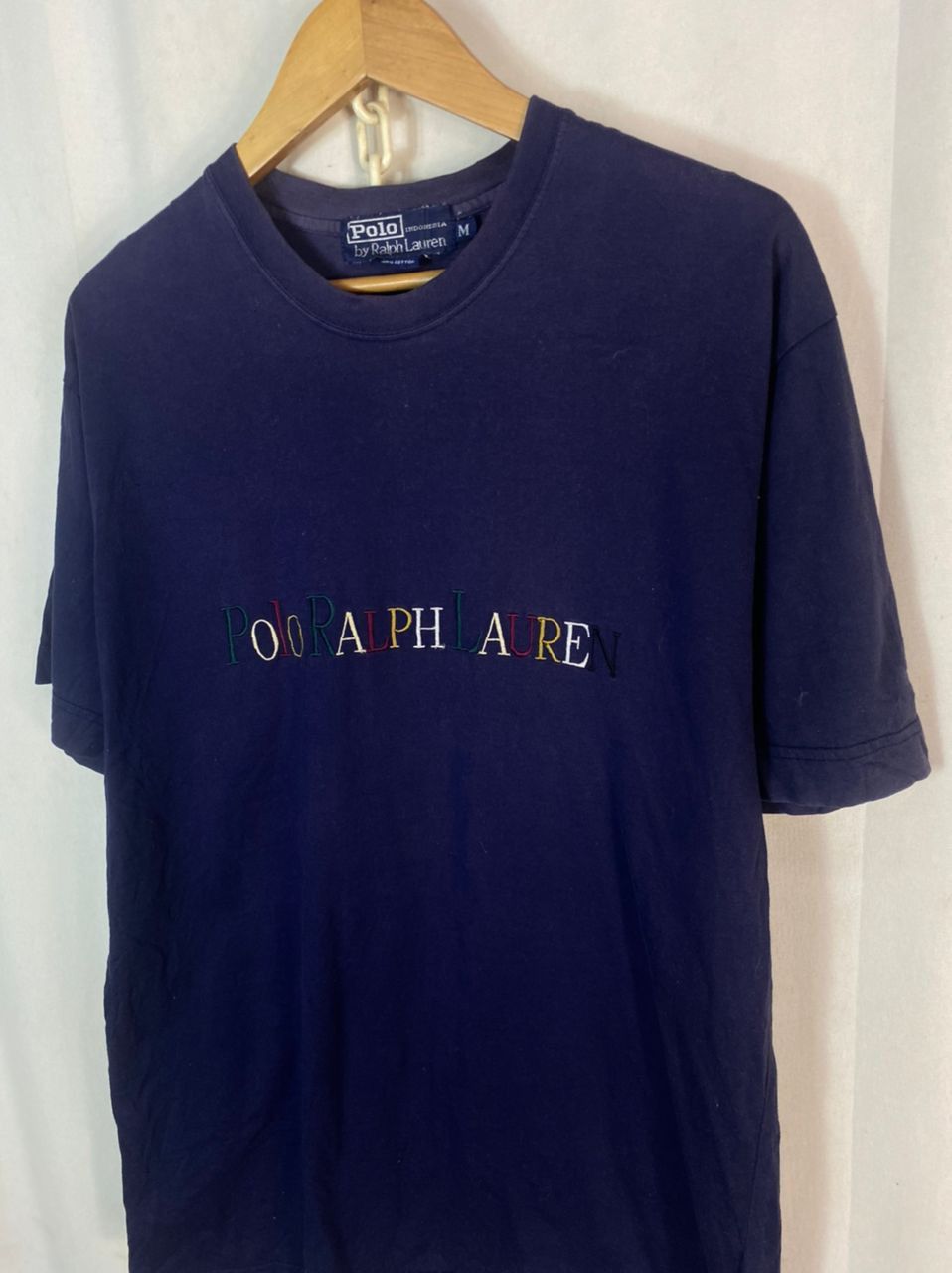 Polo Ralph Lauren Polo Ralph Lauren multicolor spellout navy blue tshirt Size US M / EU 48-50 / 2 - 2 Thumbnail