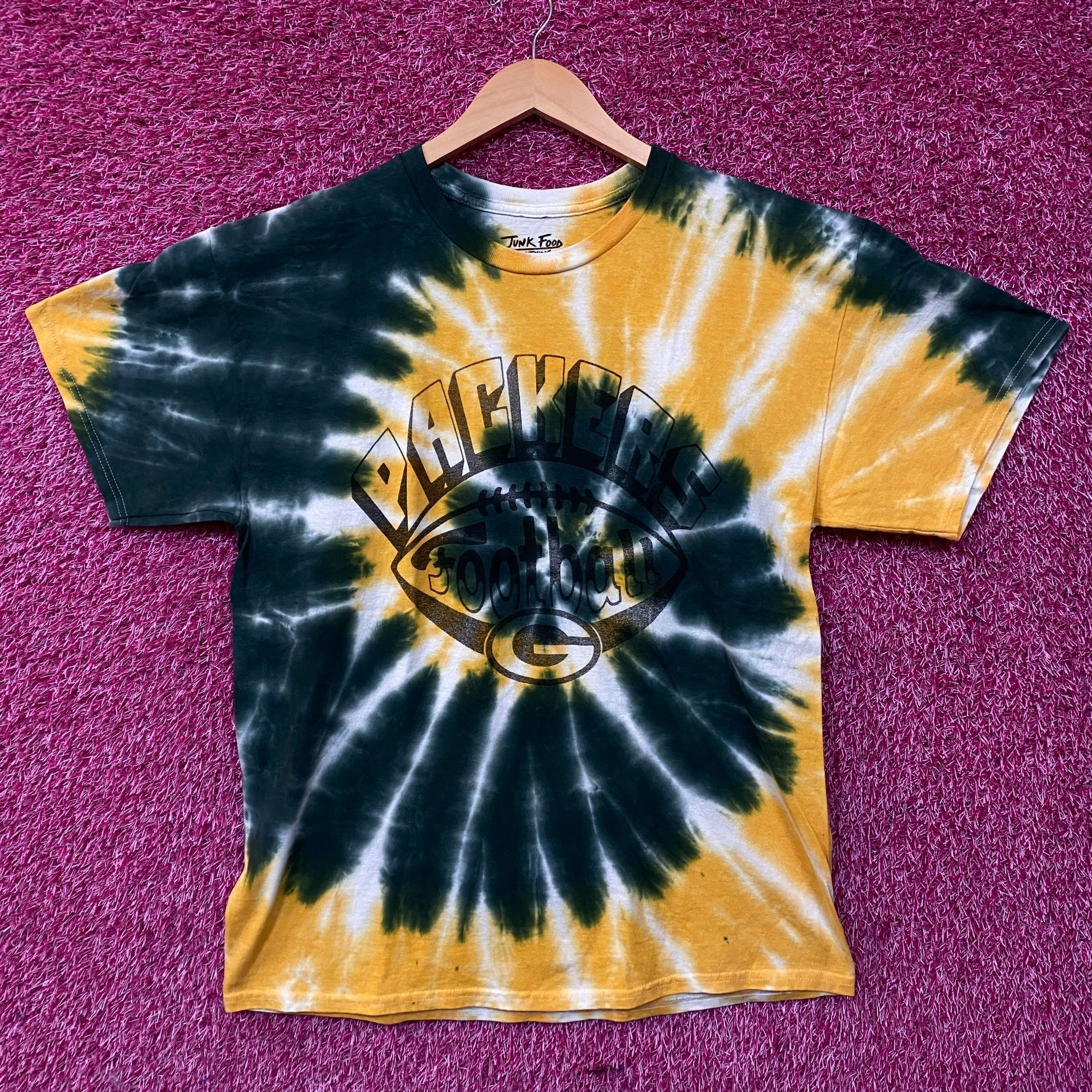 NFL Junk Food Clothing NFL Green Bay Packers Football Tie Dye T- Size US M / EU 48-50 / 2 - 1 Thumbnail