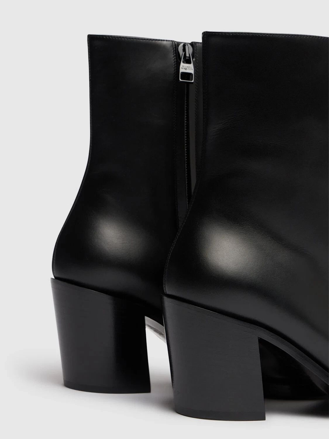 Alexander McQueen ALEXANDER MCQUEEN Black Leather Ankle Boots New Size US 11 / IT 41 - 4 Thumbnail